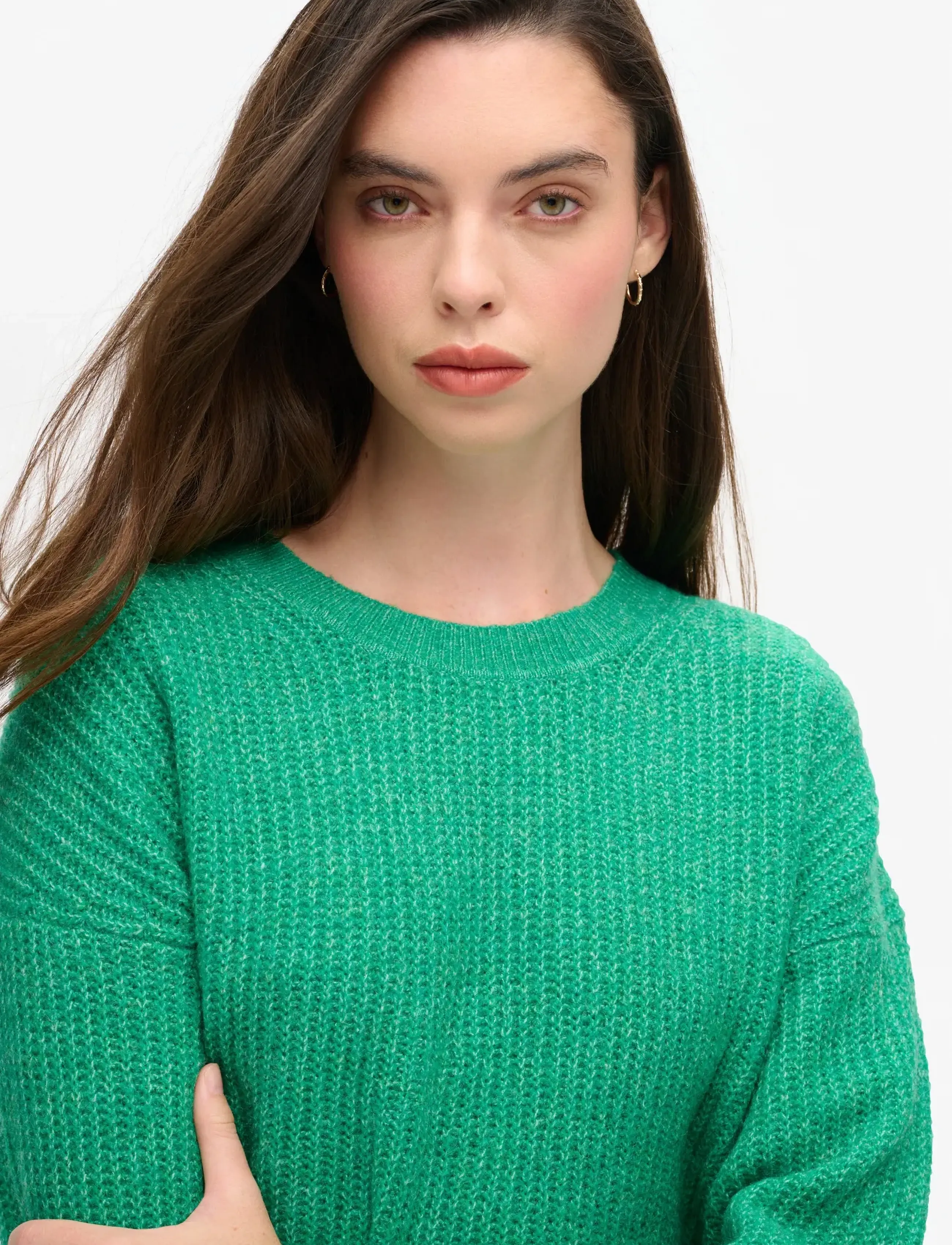 Superdry - BRUSHED CREW NECK JUMPER - striktrøjer - drop kick green twist - 3