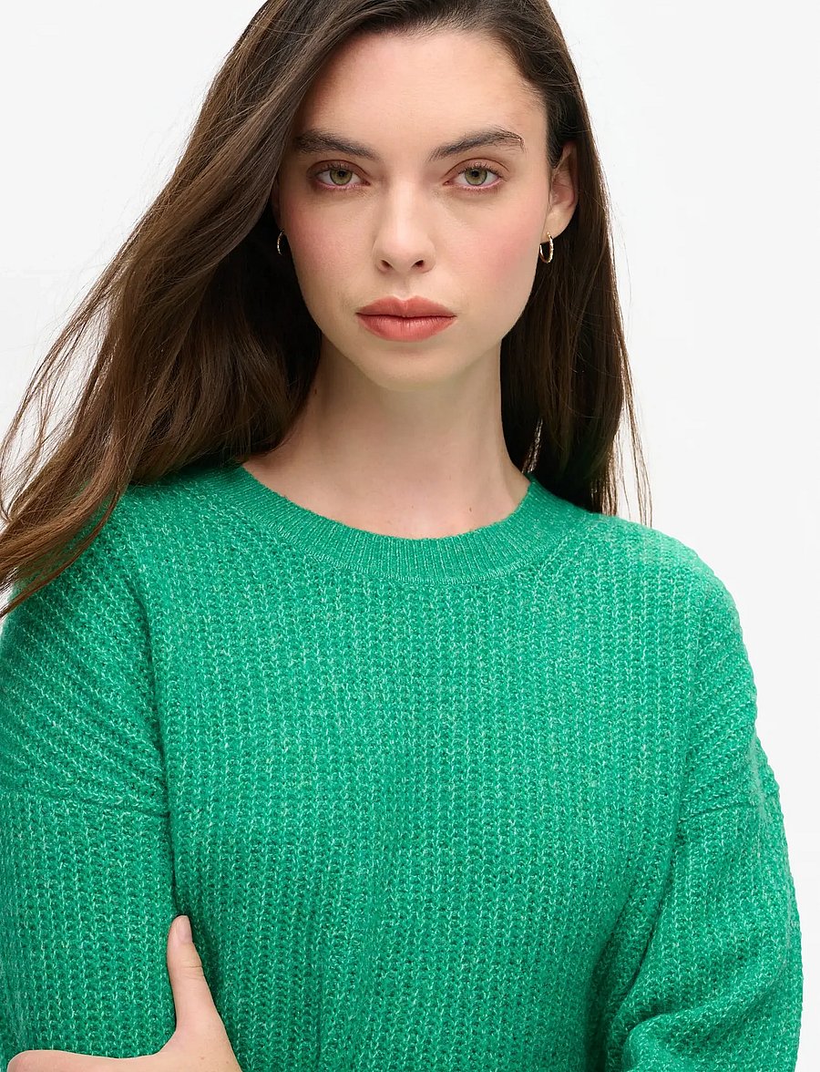 Superdry - BRUSHED CREW NECK JUMPER - striktrøjer - drop kick green twist - 3