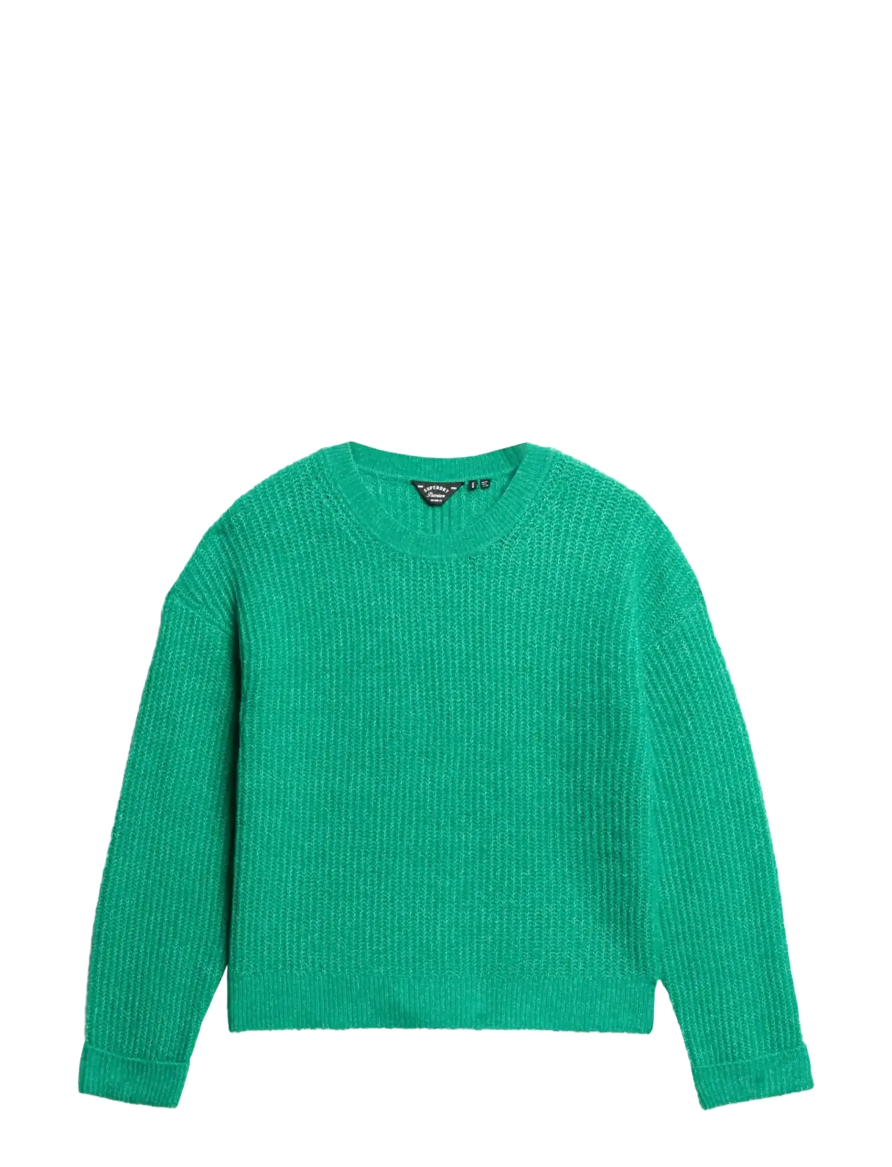 Superdry - BRUSHED CREW NECK JUMPER - striktrøjer - drop kick green twist - 2