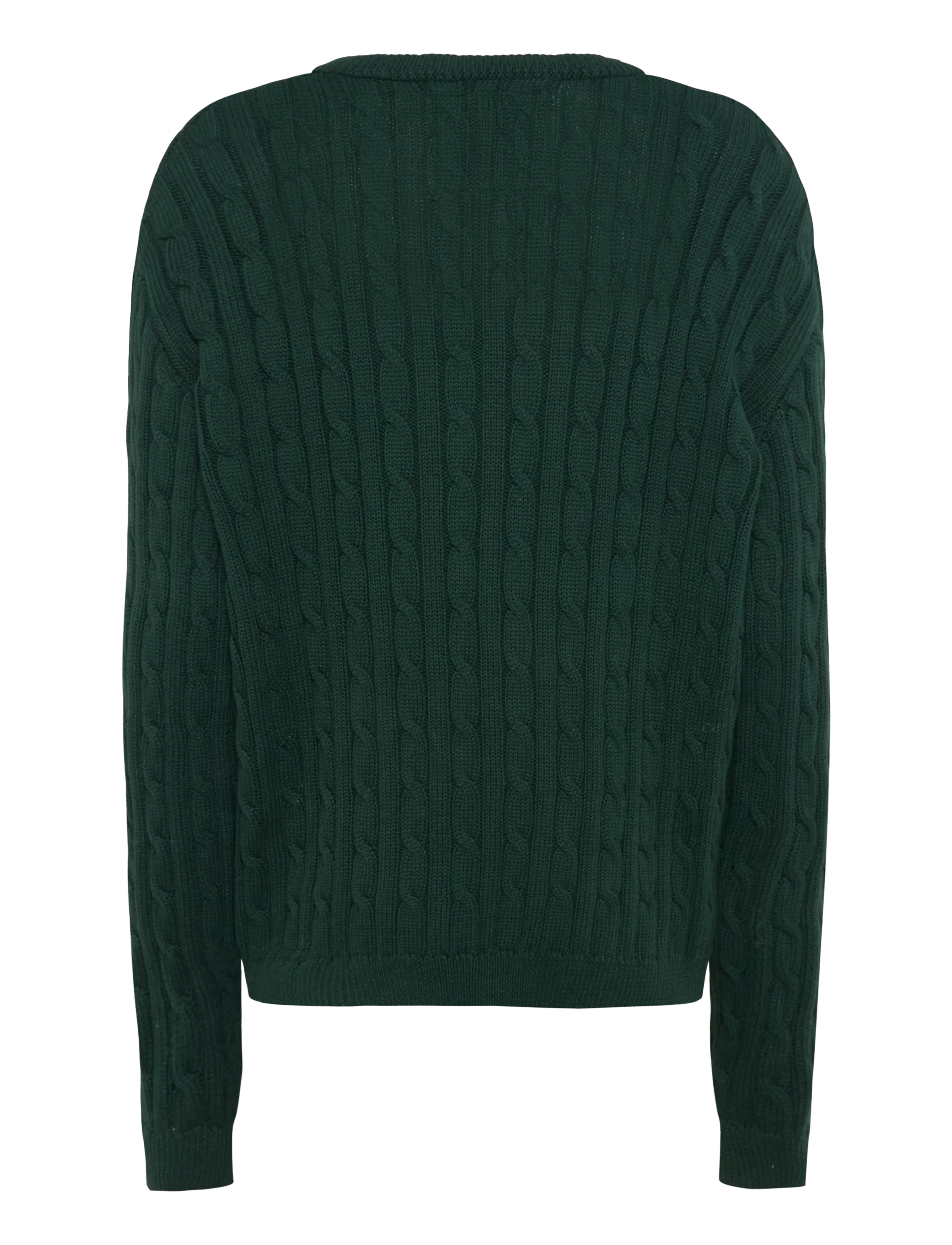 Superdry - OVERSIZED V NECK CABLE JUMPER - efterårstøj - darkest pine green - 2