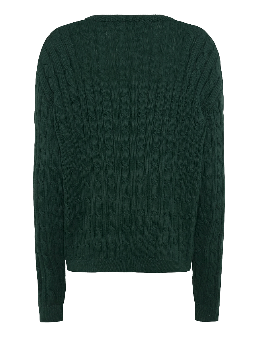 Superdry - OVERSIZED V NECK CABLE JUMPER - pullover - darkest pine green - 2