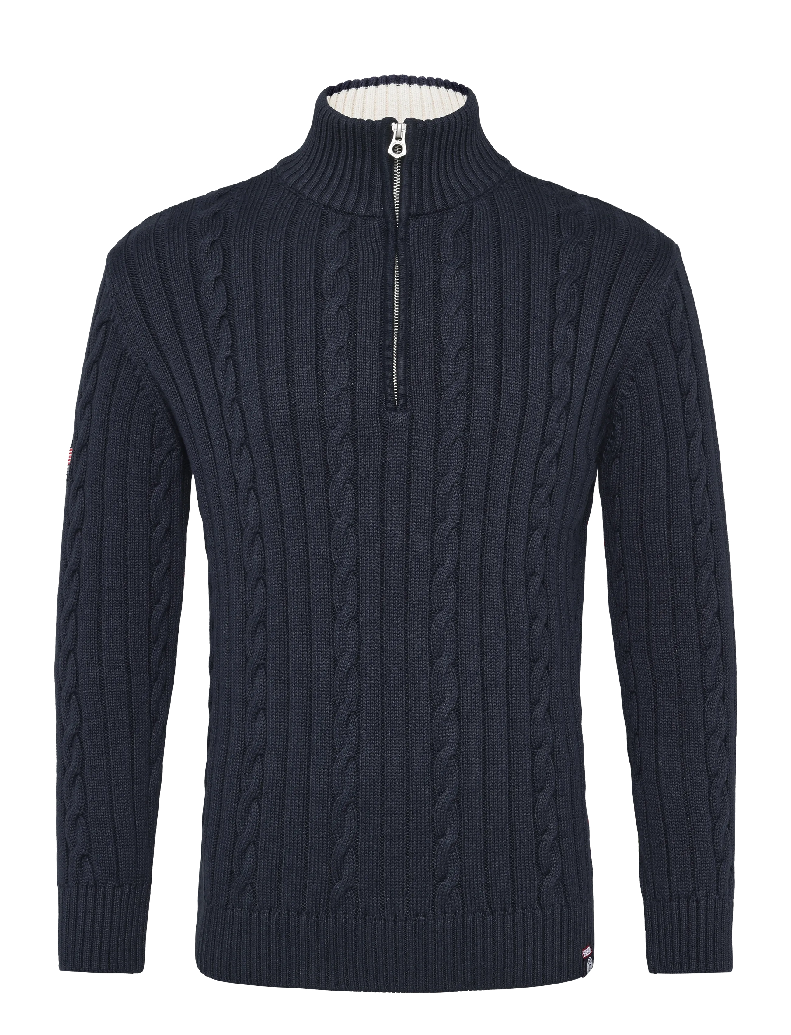 Superdry KNIT RUGBY HENLEY - Everyday Style - CABLE NAVY / navy