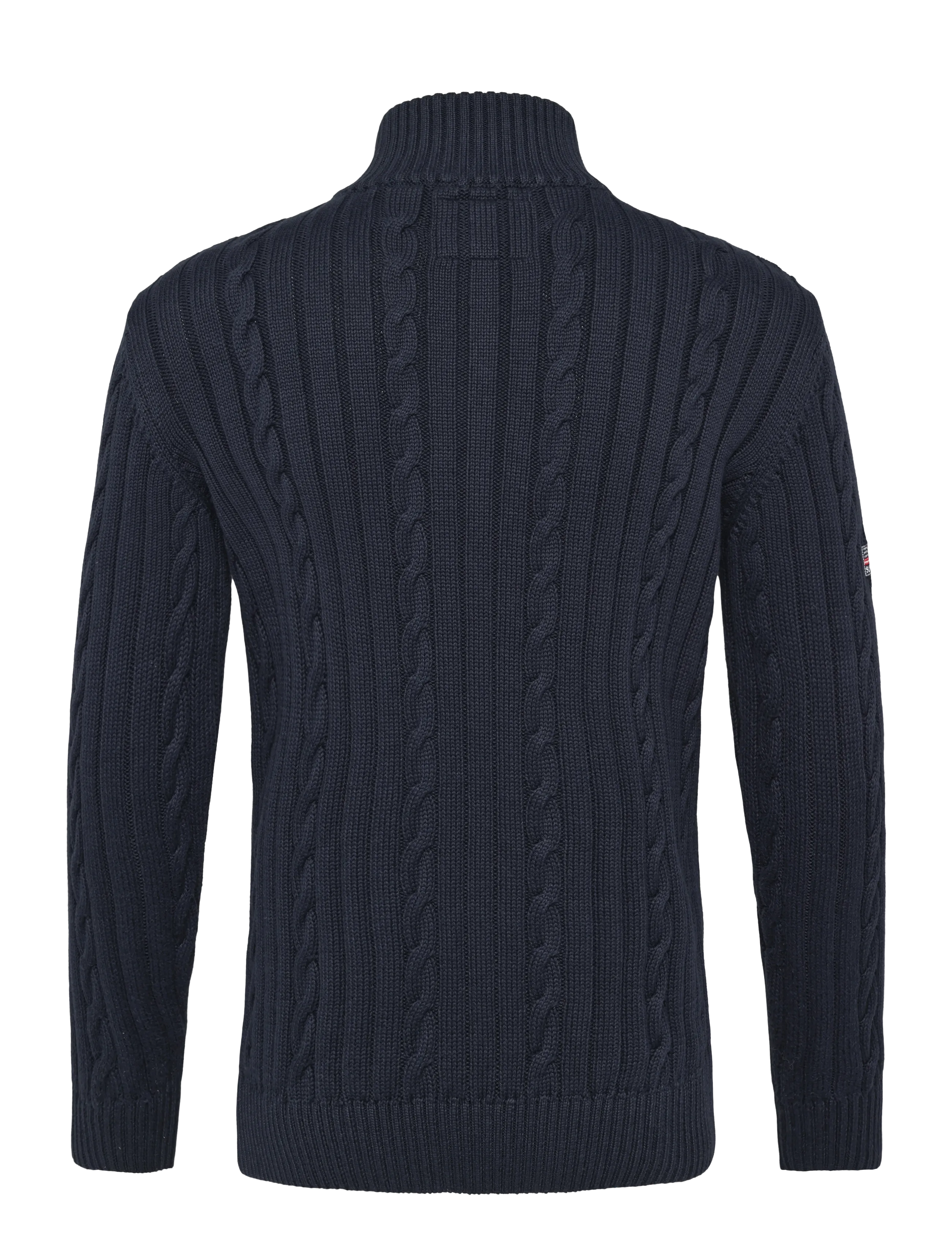 Superdry - KNIT RUGBY HENLEY - stickade tröjor - cable navy - 2