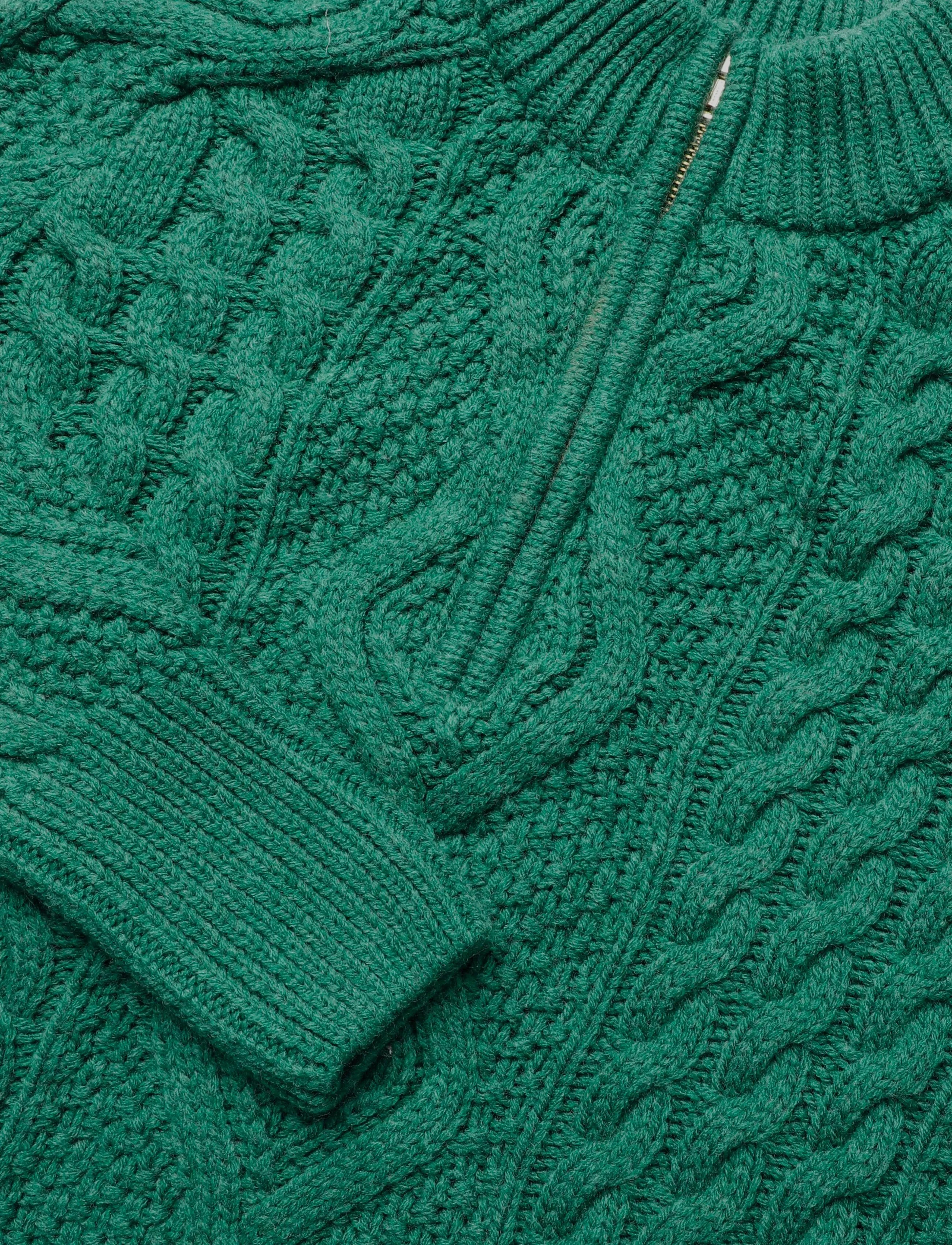 Superdry - ARAN CABLE KNIT HALF ZIP - pullover - dark pine green - 5