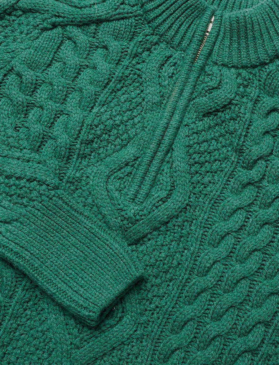Superdry - ARAN CABLE KNIT HALF ZIP - pullover - dark pine green - 5