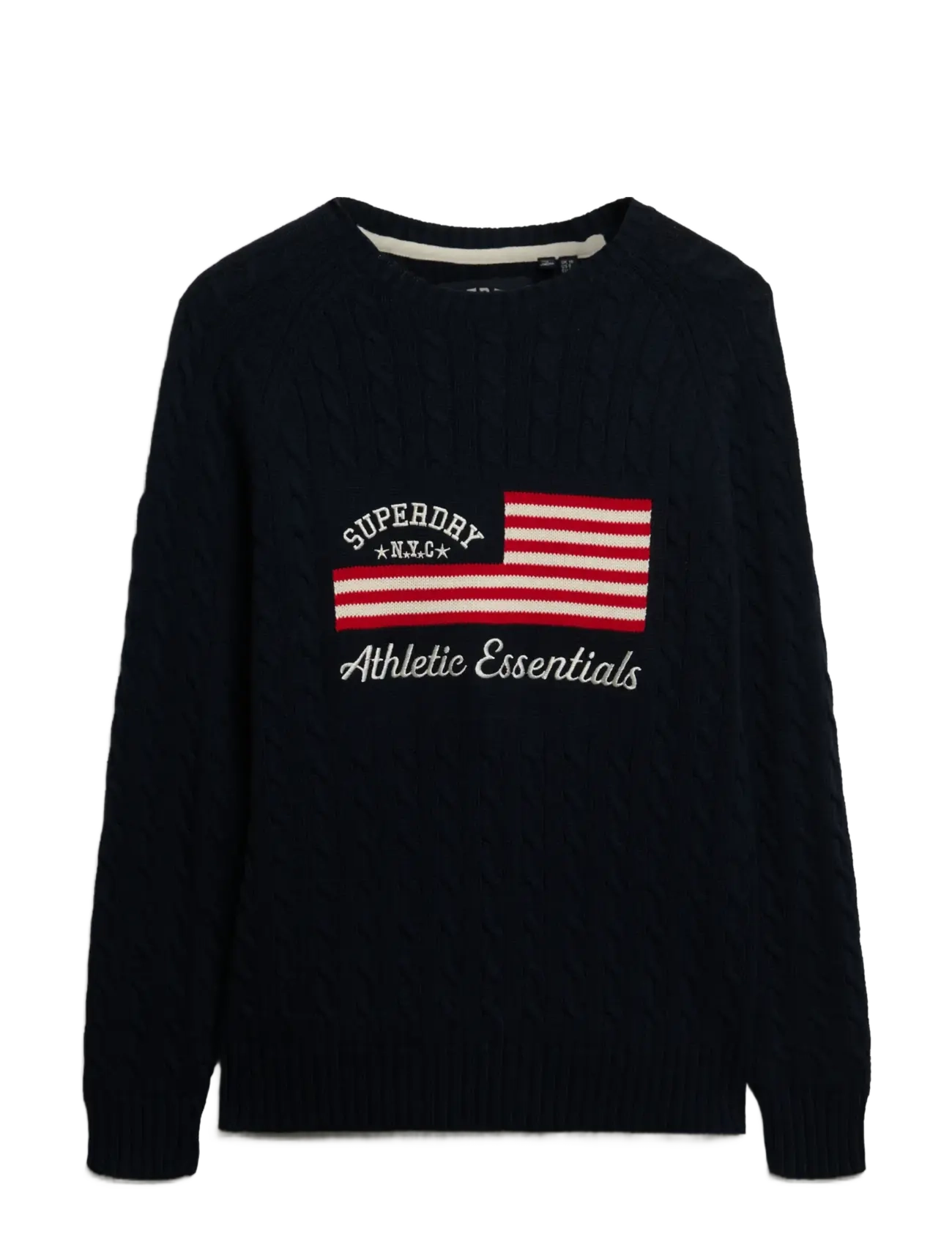 SUPERDRY Slouchy Cable Flag Knit Schwarz - XS - Damen