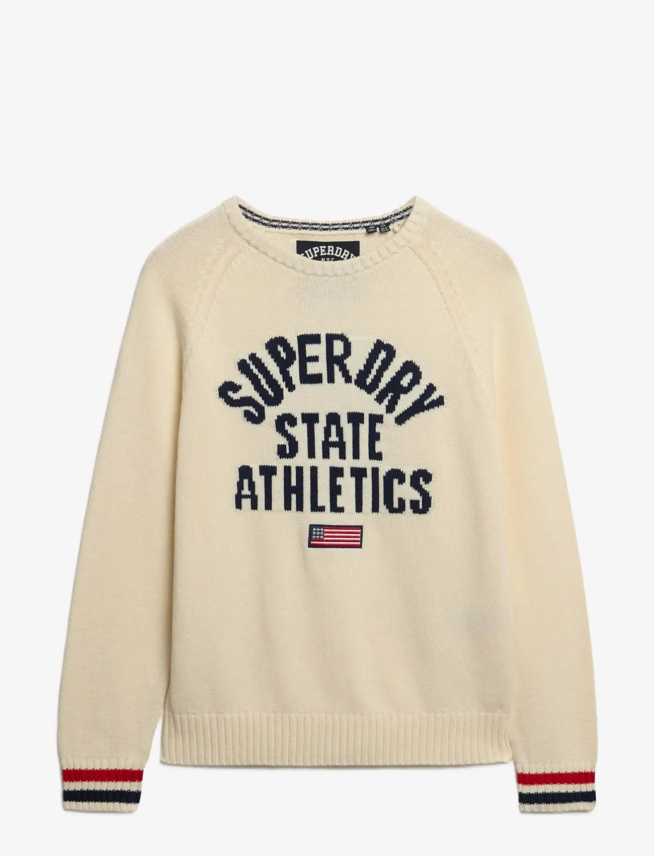 Superdry - SLOUCHY INTARSIA GRAPHIC KNIT - pullover - desert bone off white - 0