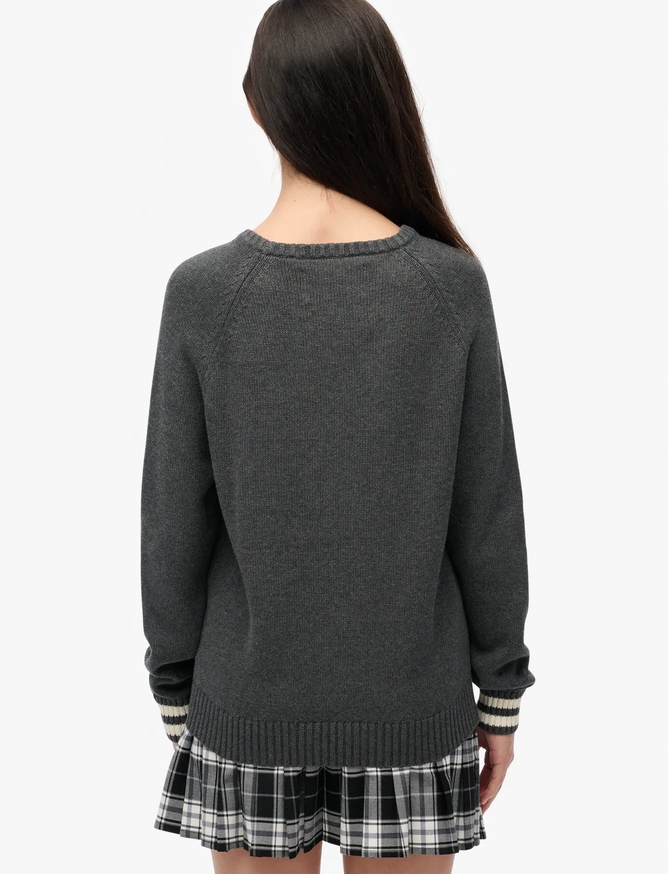 Superdry - SLOUCHY INTARSIA GRAPHIC KNIT - peysur - highland grey marl - 5