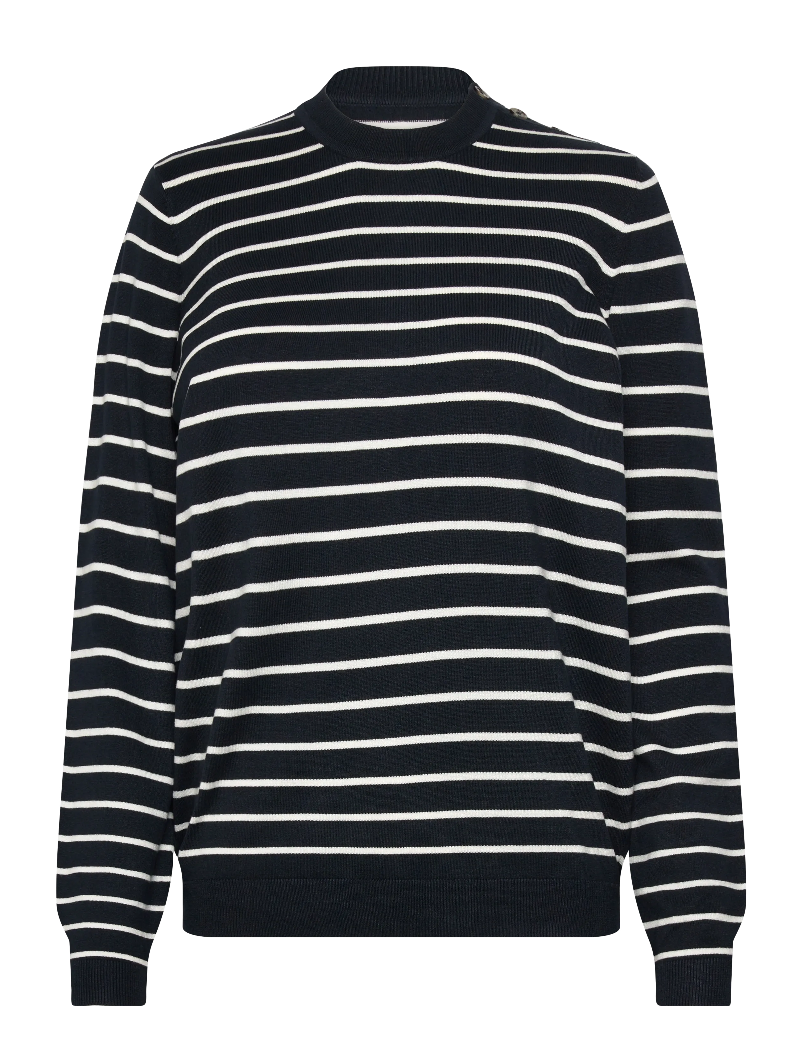 Superdry LW ESSENTIAL JUMPER - Nyheter - OPTIC ECLIPSE NAVY STRIPE / navy