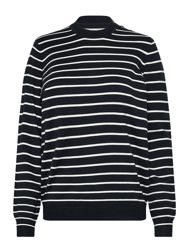 Superdry - LW ESSENTIAL JUMPER - sviitrid - optic eclipse navy stripe - 1