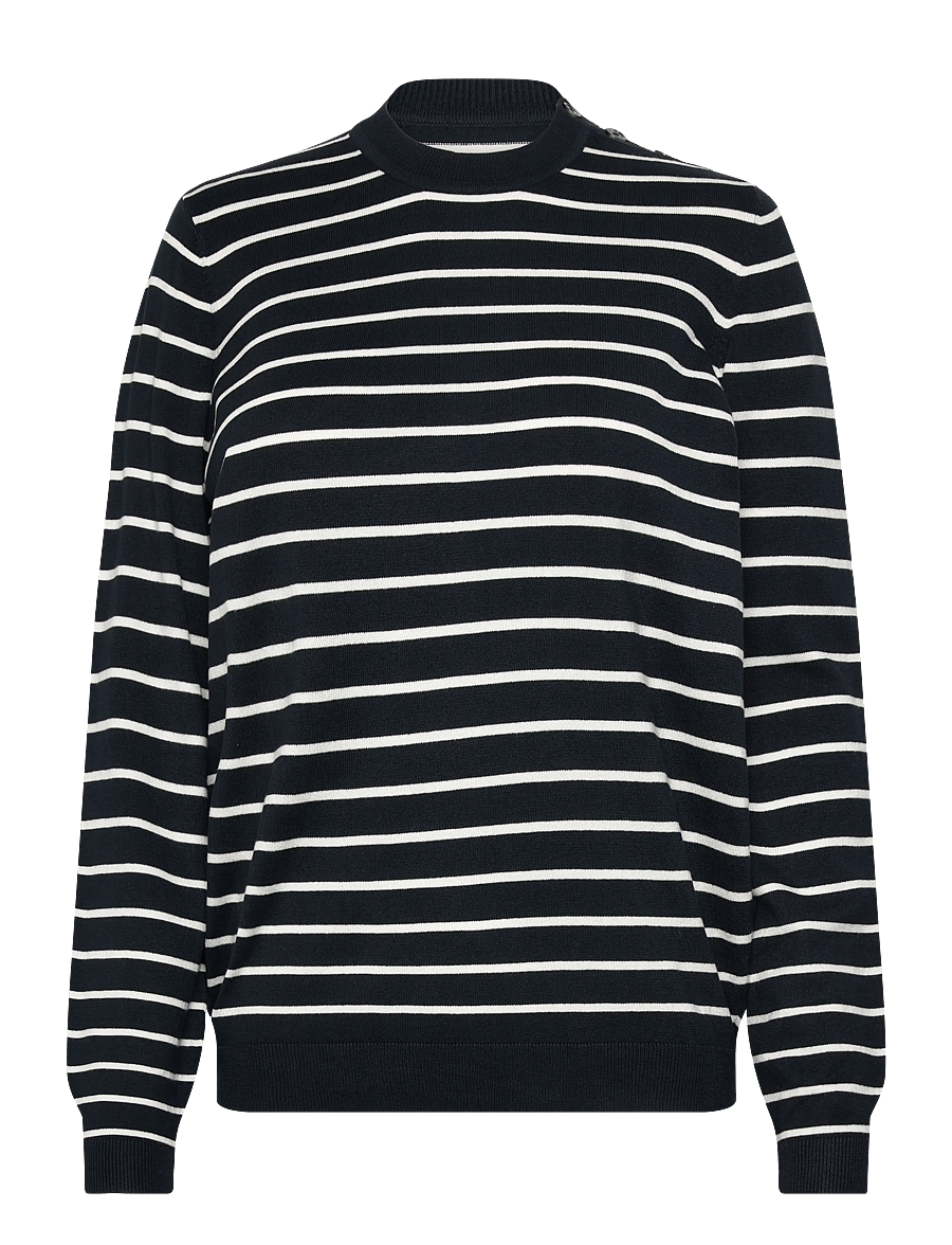 Superdry - LW ESSENTIAL JUMPER - jumpers - optic eclipse navy stripe - 1