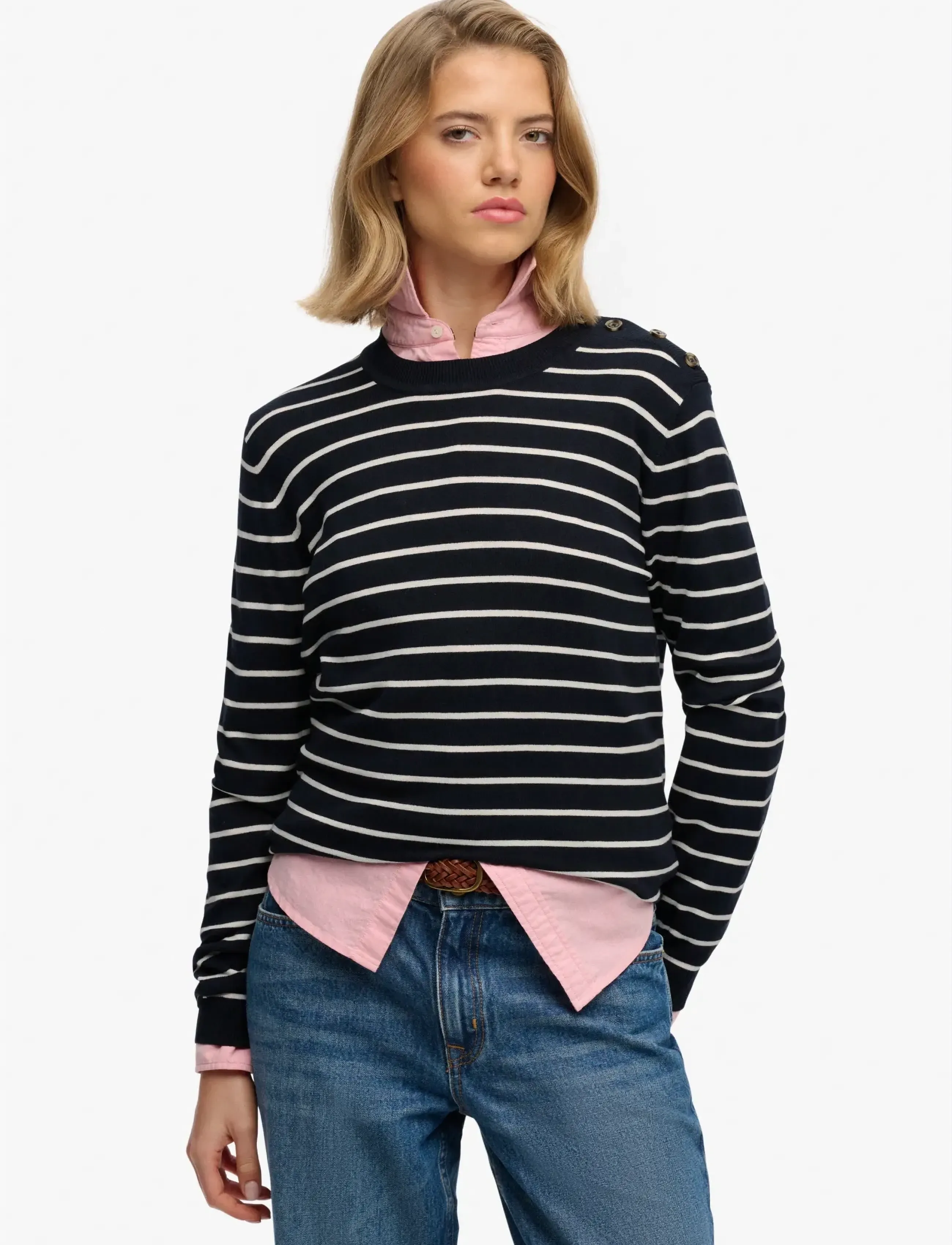 Superdry Lw Essential Jumper, 16, Knitwear, Marineblau - Jumpers, Frauen