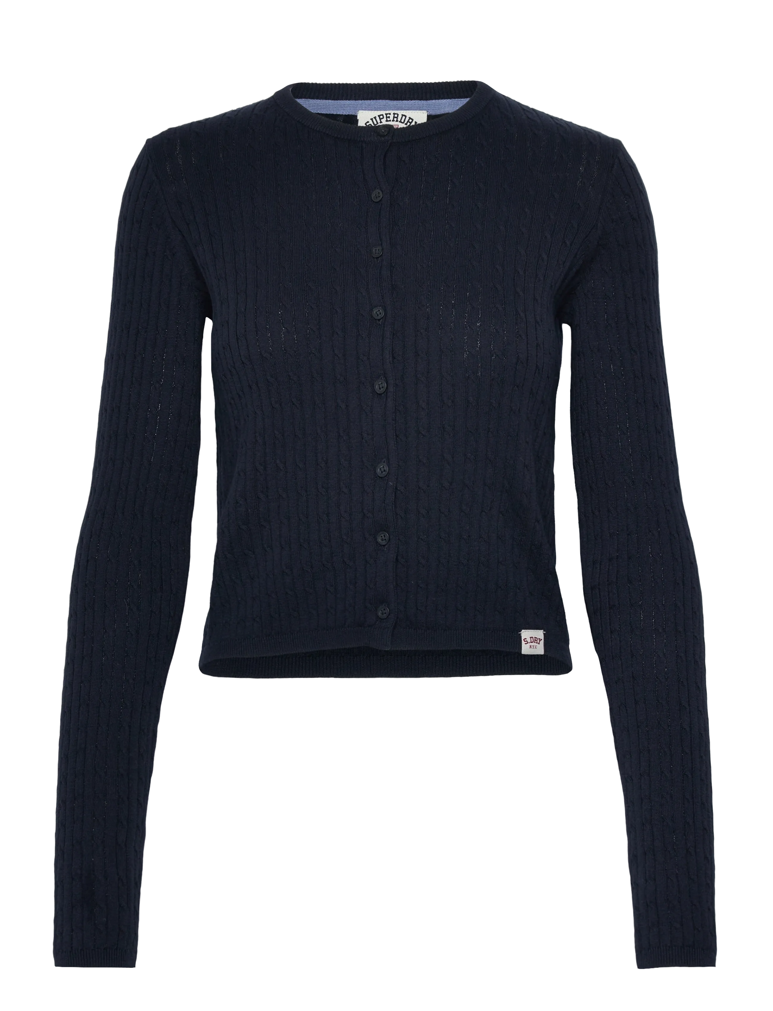 SUPERDRY Lw Essential Cardigan Navy - 14 - Damen
