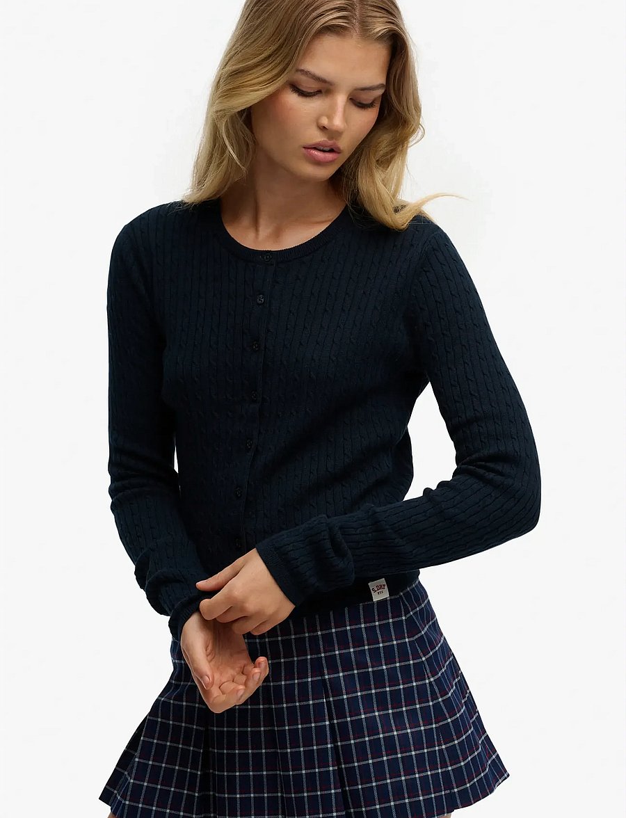 Superdry - LW ESSENTIAL CARDIGAN - koftor - dark navy - 4