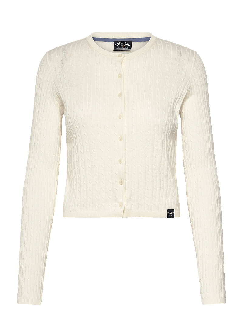 Superdry - LW ESSENTIAL CARDIGAN - koftor - off white - 1