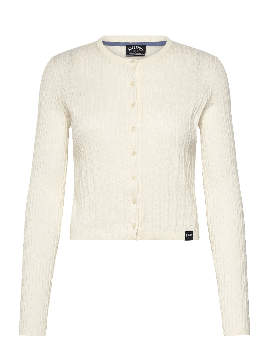 Superdry - LW ESSENTIAL CARDIGAN - strickjacken - off white - 1
