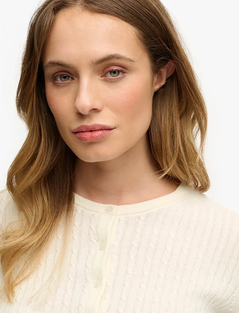 Superdry - LW ESSENTIAL CARDIGAN - koftor - off white - 3