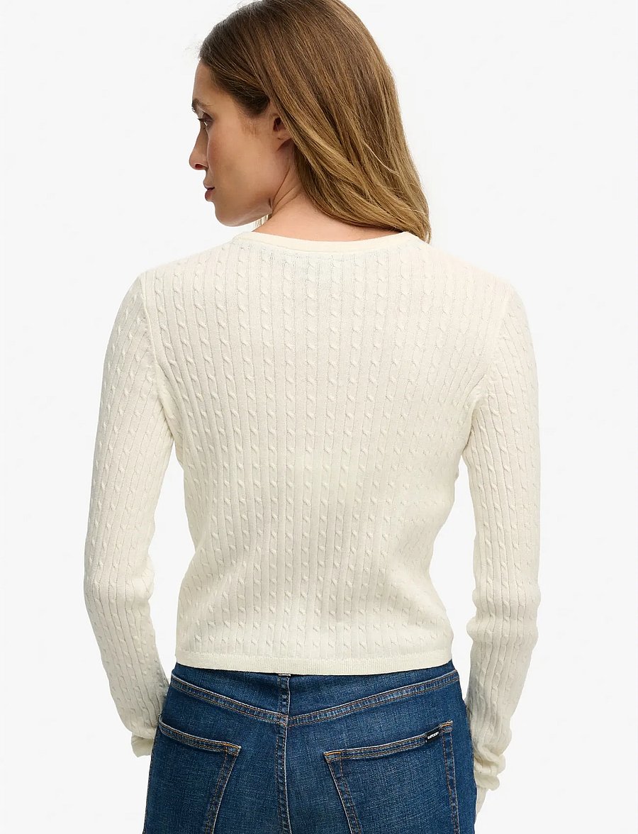 Superdry - LW ESSENTIAL CARDIGAN - strickjacken - off white - 5