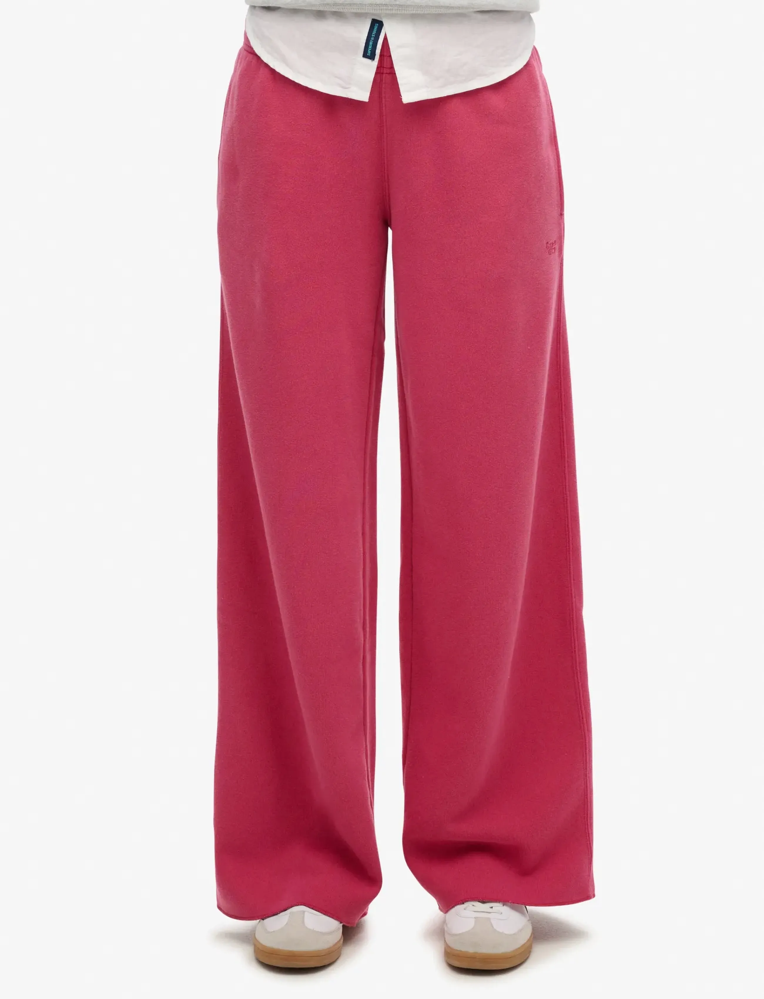 Superdry - VINTAGE WASH STRAIGHT JOGGER - party wear at outlet prices - beetroot pink - 3