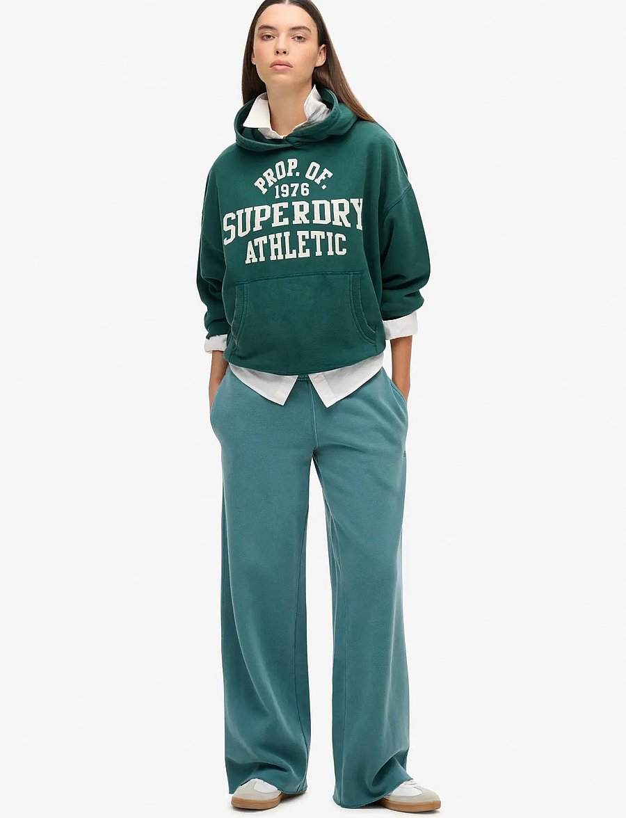 Superdry - VINTAGE WASH STRAIGHT JOGGER - bukser med brede ben - hydro dark turquoise - 0