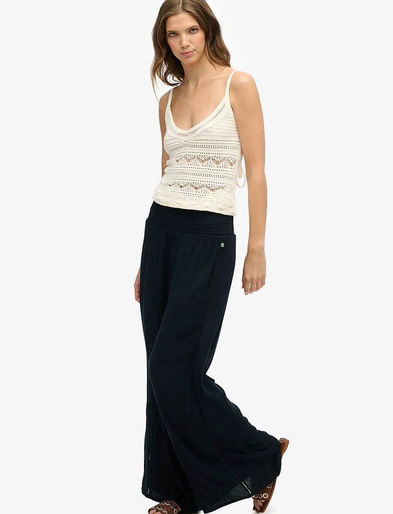 Superdry - BEACH PANT - bukser med brede ben - eclipse navy - 2