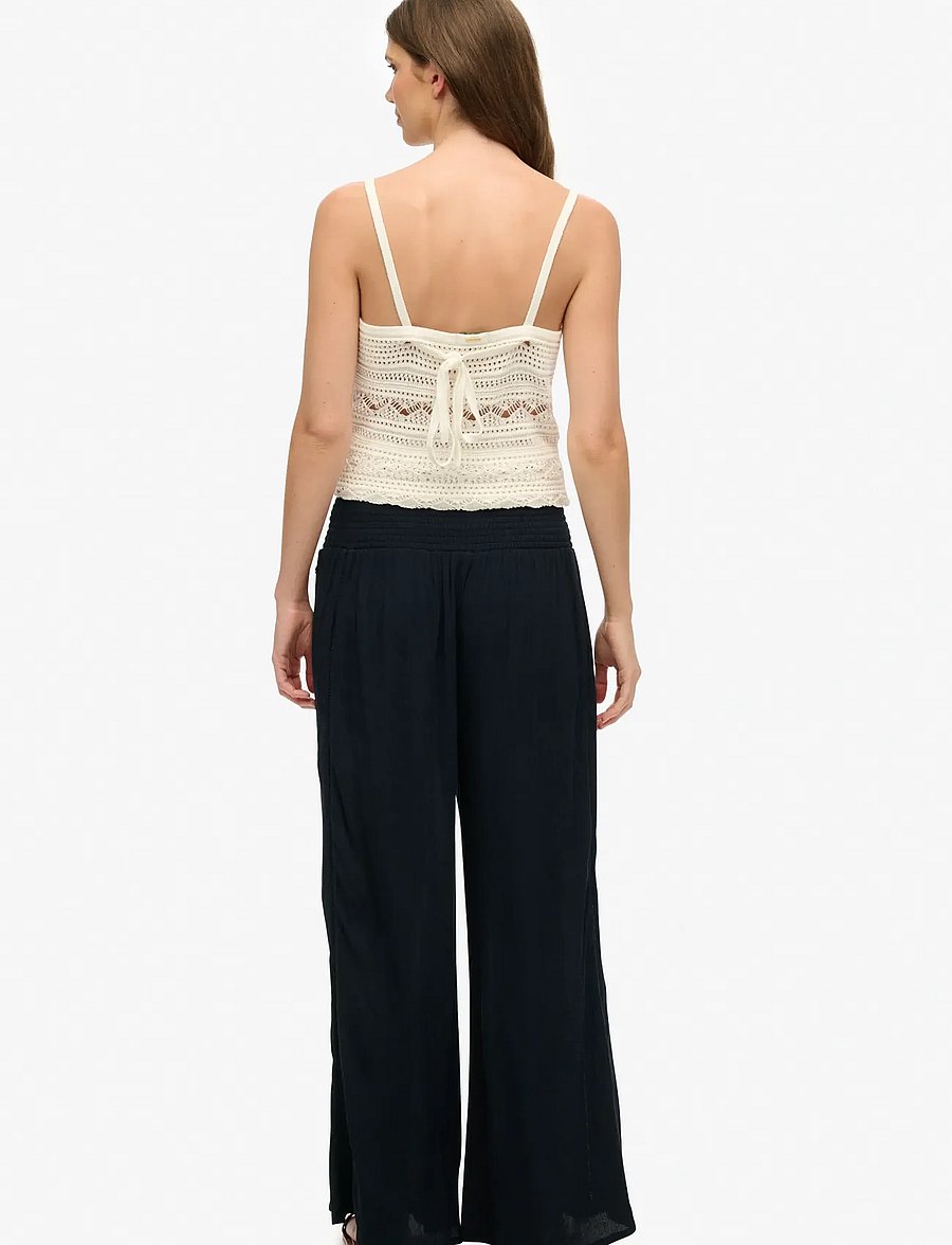 Superdry - BEACH PANT - bukser med brede ben - eclipse navy - 3