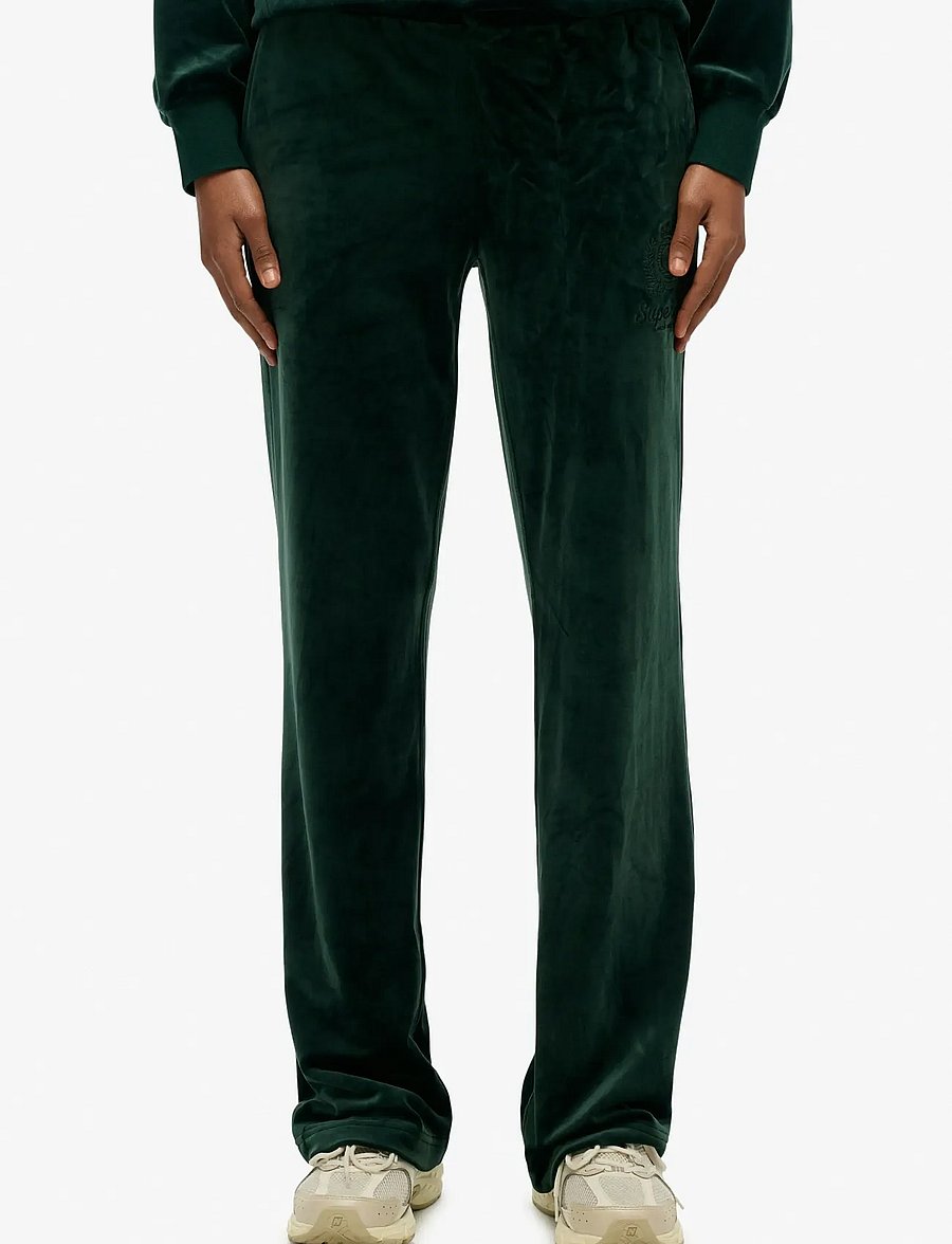 Superdry - COUNTRY CLUB VELOUR JOGGER - bukser med lige ben - enamel green - 3