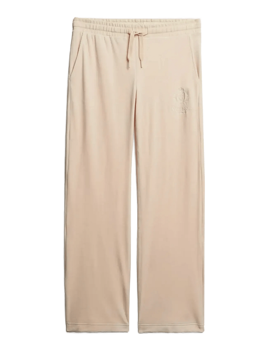 Superdry - COUNTRY CLUB VELOUR JOGGER - straight leg trousers - pink tint - 1