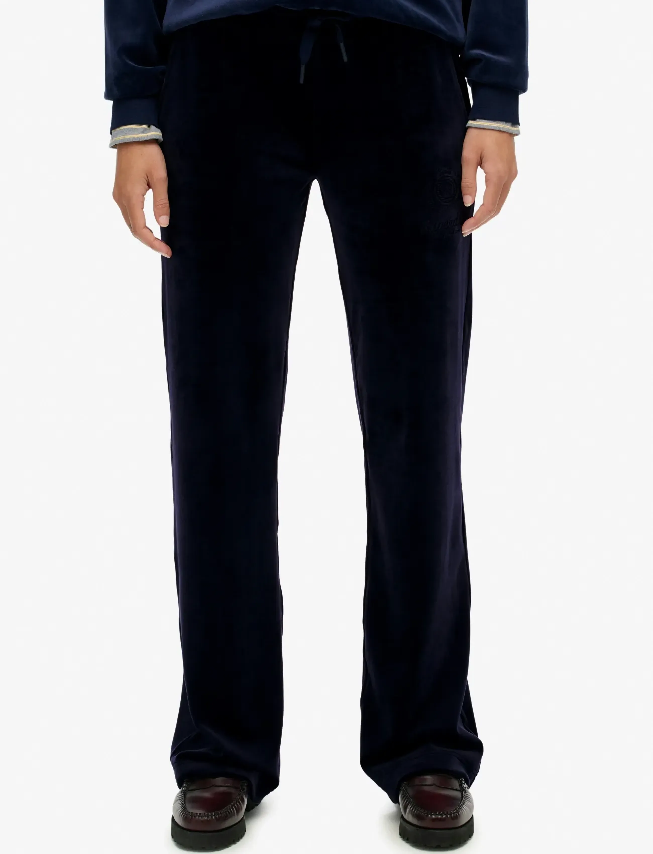 Superdry - COUNTRY CLUB VELOUR JOGGER - straight leg trousers - rich navy - 5