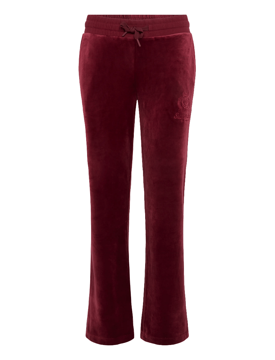 Superdry - COUNTRY CLUB VELOUR JOGGER - raka byxor - stanton red - 1