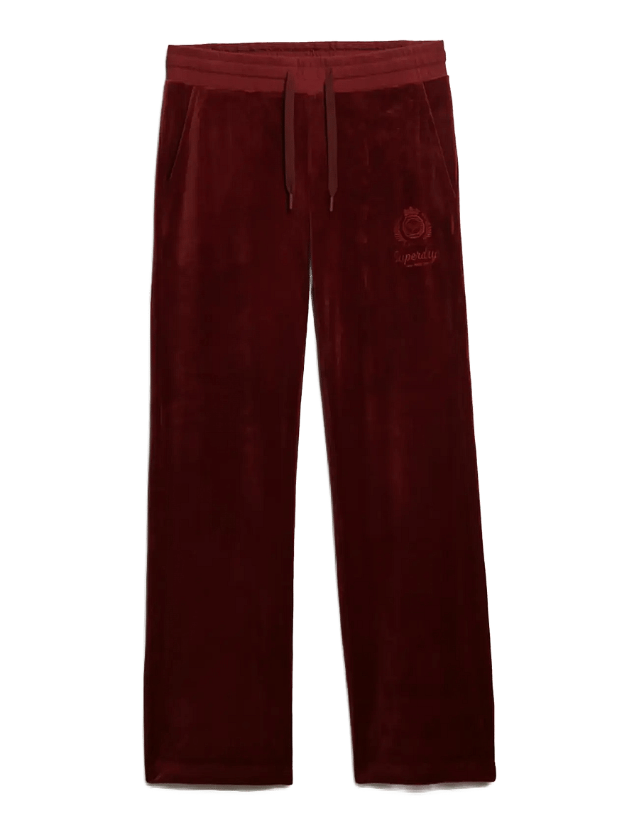 Superdry - COUNTRY CLUB VELOUR JOGGER - straight leg trousers - stanton red - 1