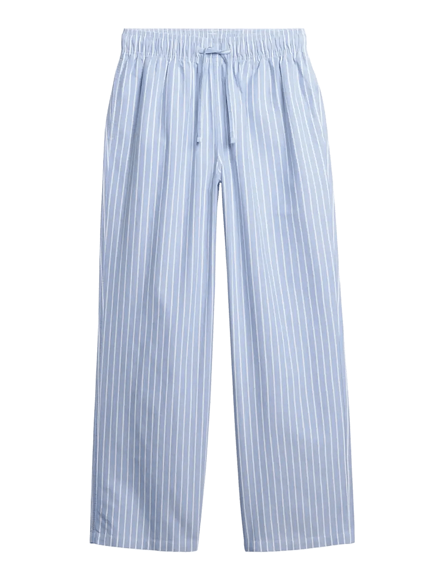 Superdry - COTTON STRIPE ELASTIC TROUSER - pyjamahosen - broker blue stripe - 1