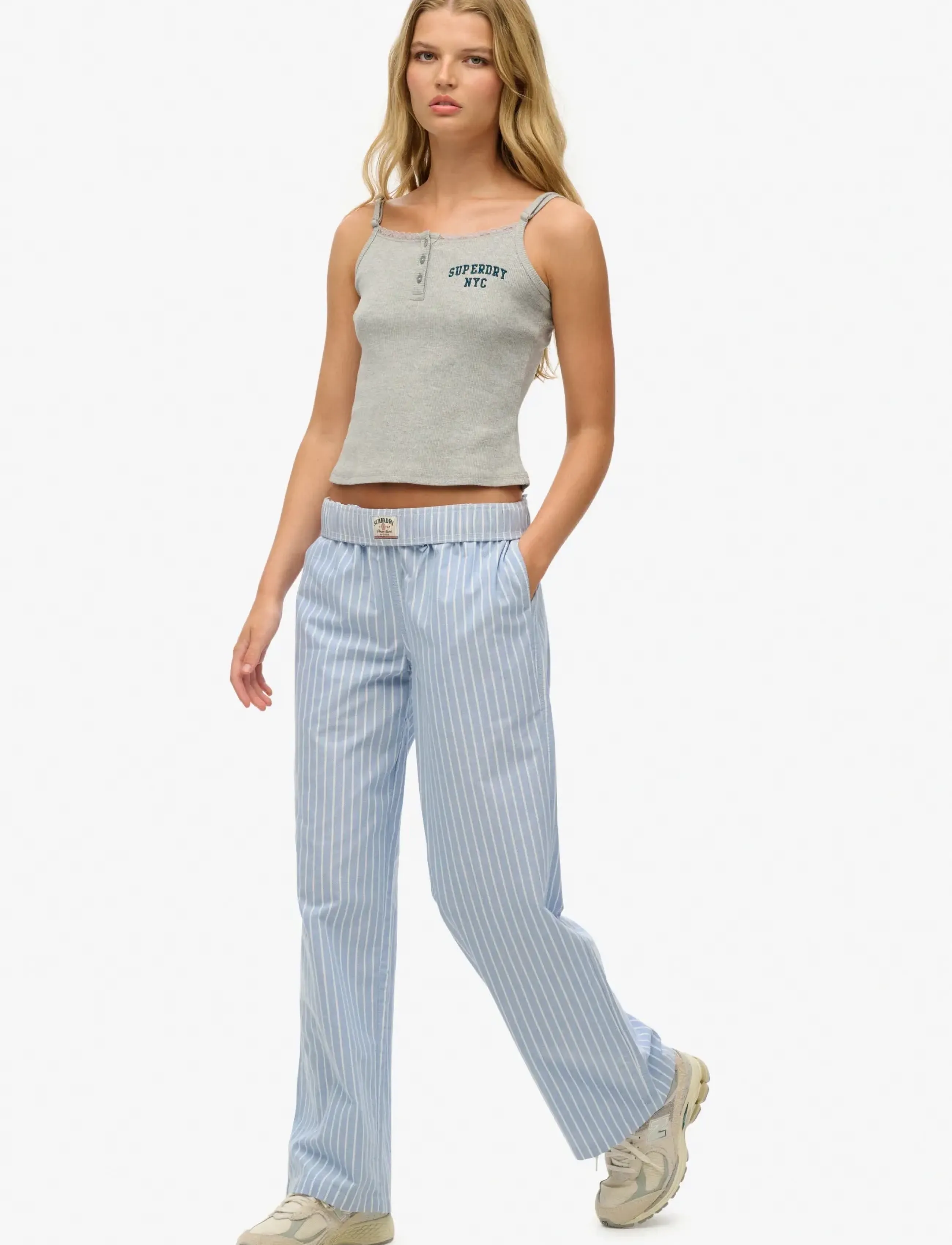 Cotton Stripe Elastic Trouser 5