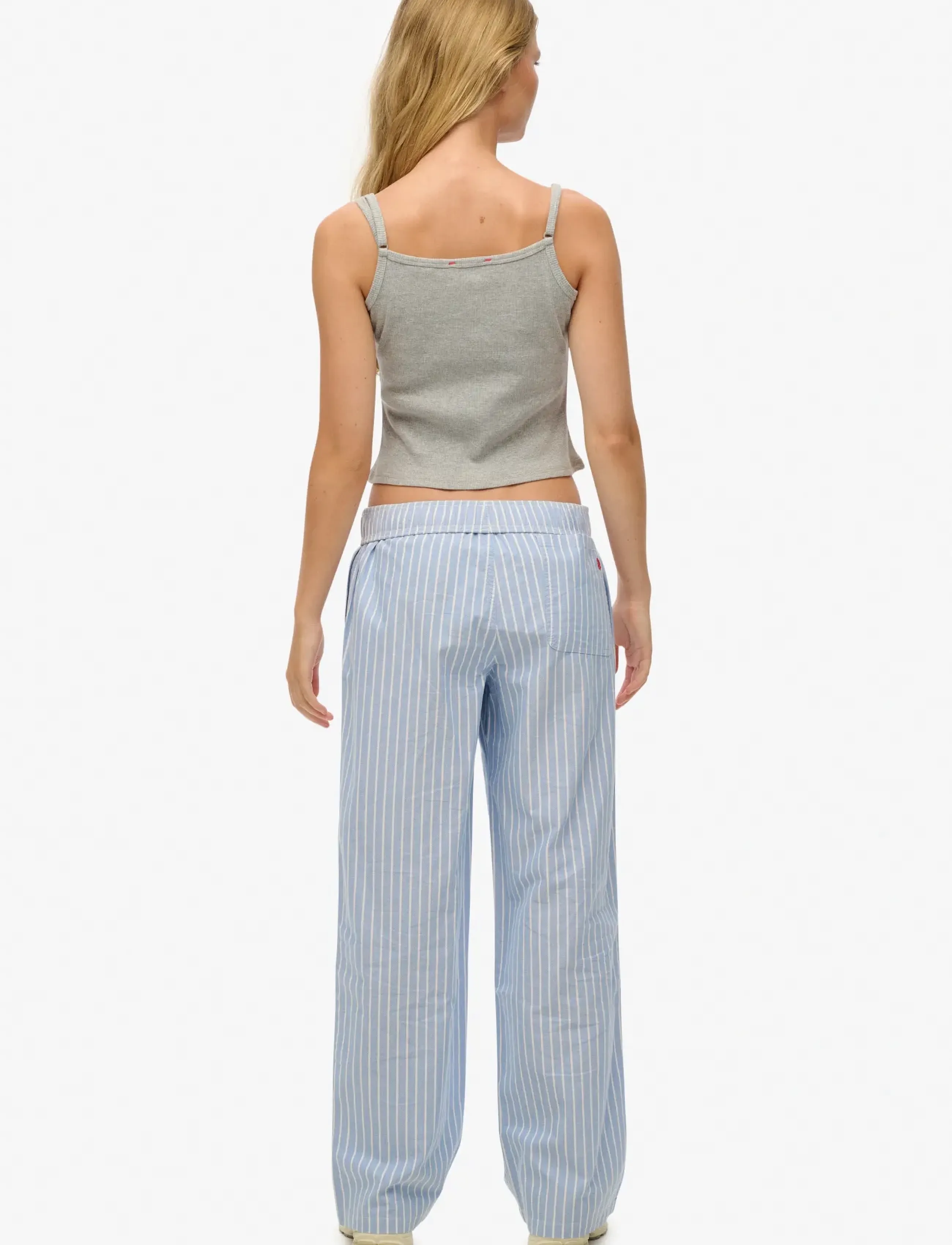 Cotton Stripe Elastic Trouser 6