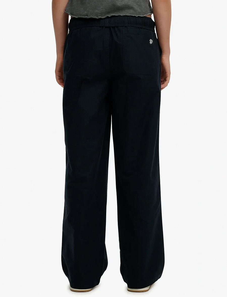 Superdry - COTTON ELASTIC TROUSER - laia säärega püksid - eclipse navy - 4