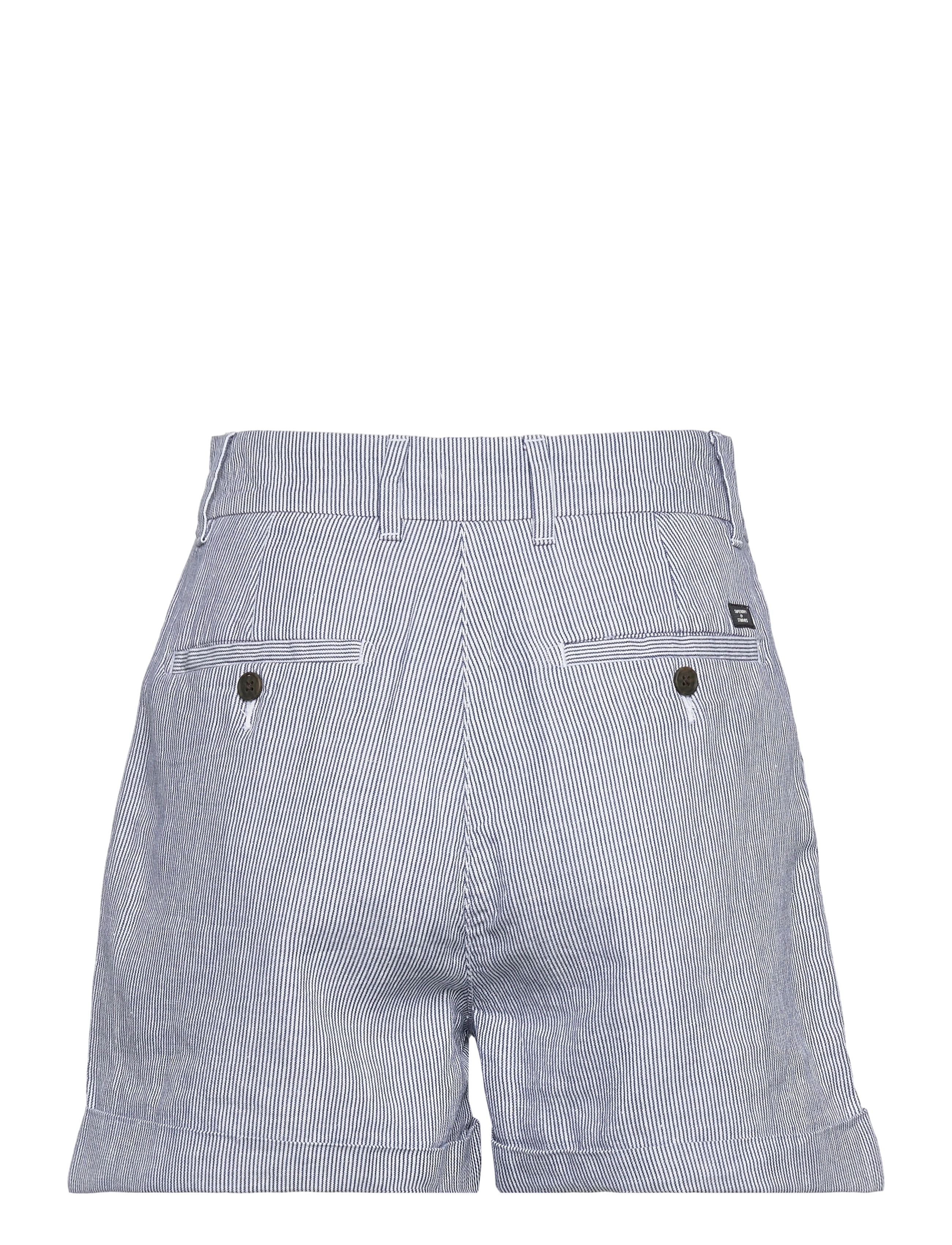 Superdry - STUDIOS LINEN SHORT - optic/navy stripe - 1