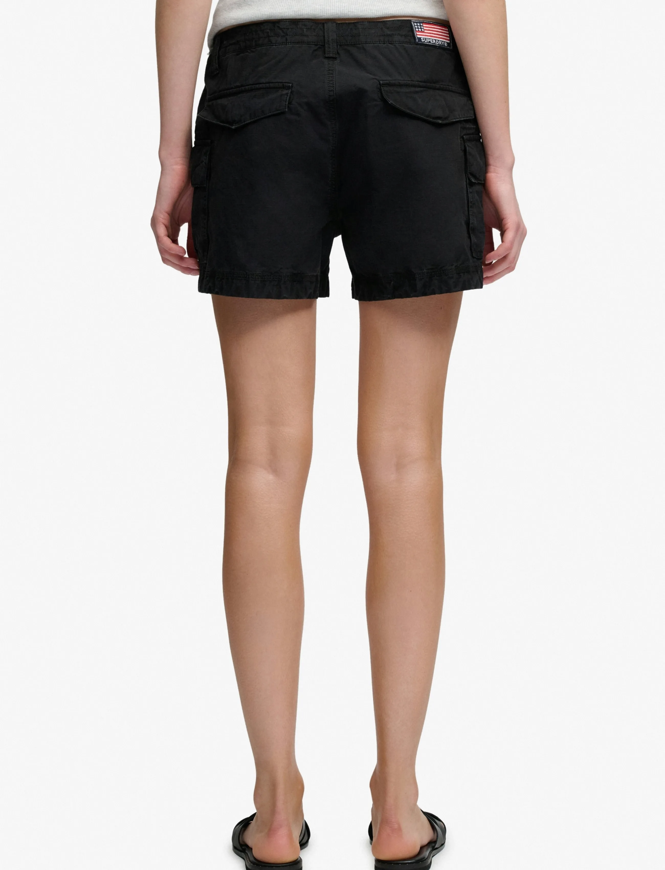 Superdry - CARGO HOT SHORT - freizeitshorts - black - 3