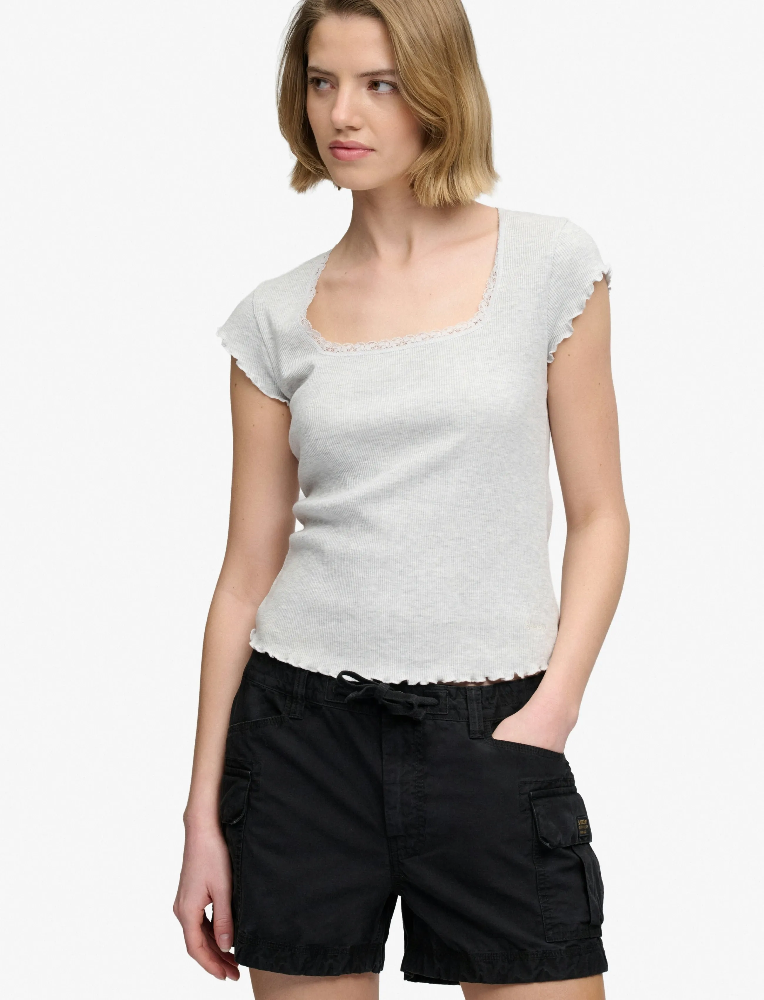 Superdry - CARGO HOT SHORT - freizeitshorts - black - 5