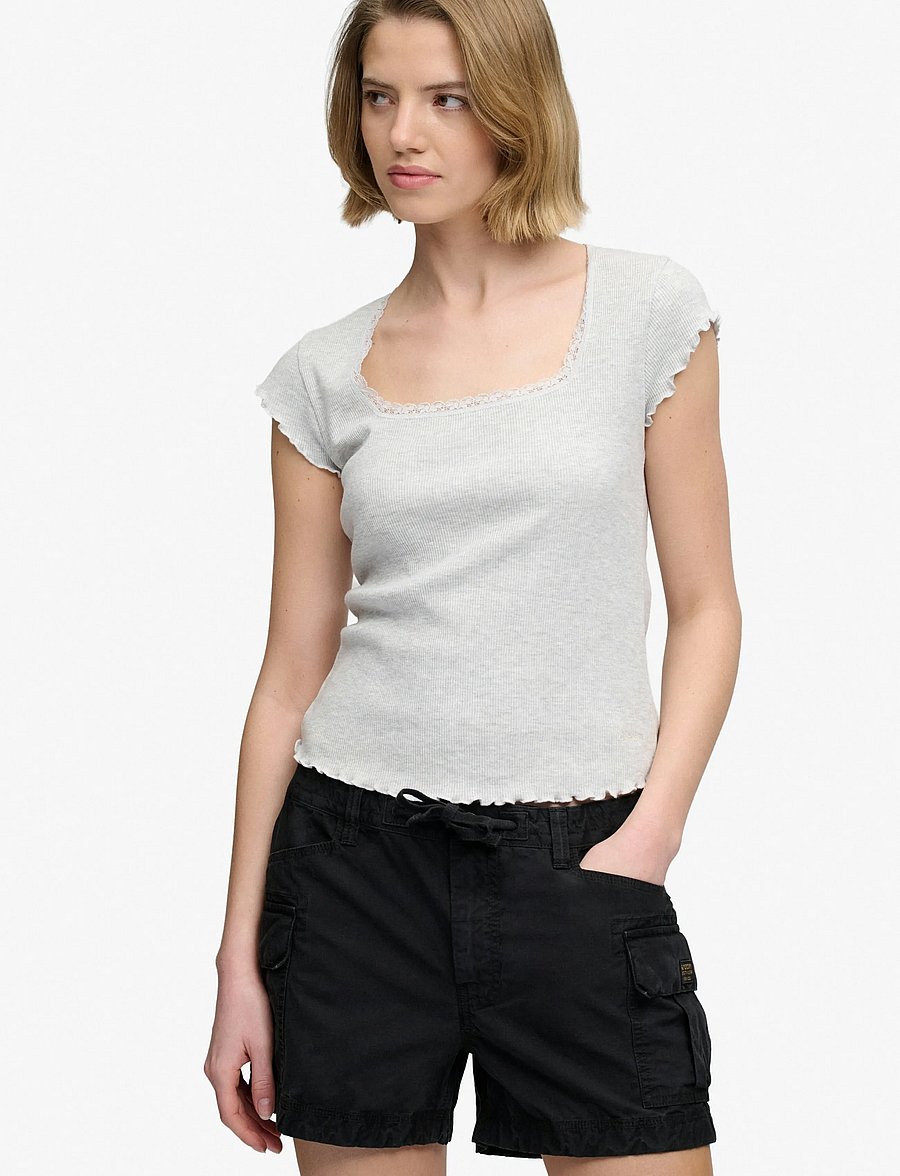 Superdry - CARGO HOT SHORT - freizeitshorts - black - 5