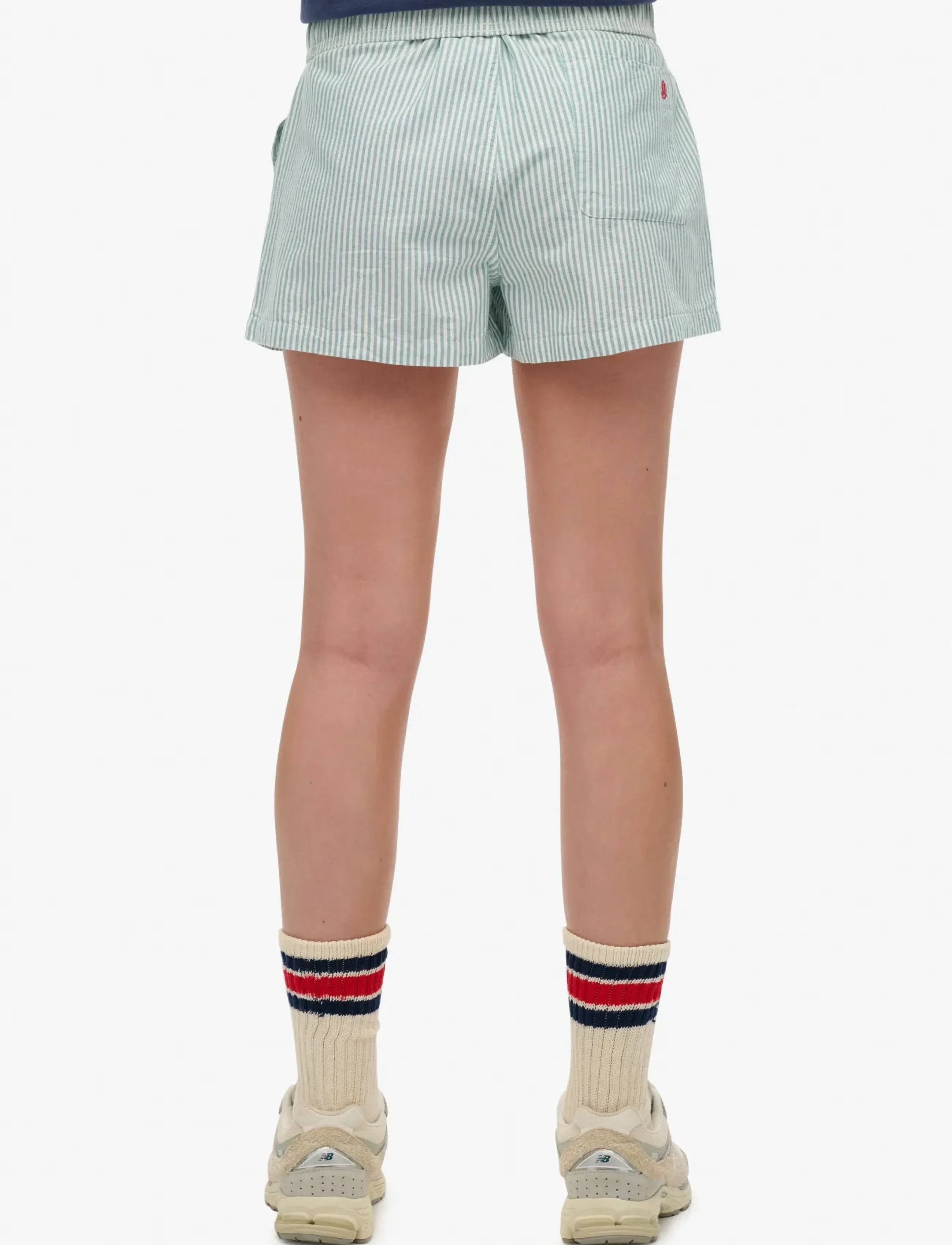 Superdry - COTTON STRIPE ELASTIC SHORT - casual shorts - peppermint chalk stripe - 3