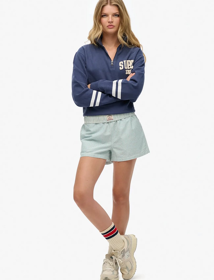 Superdry - COTTON STRIPE ELASTIC SHORT - casual shorts - peppermint chalk stripe - 4