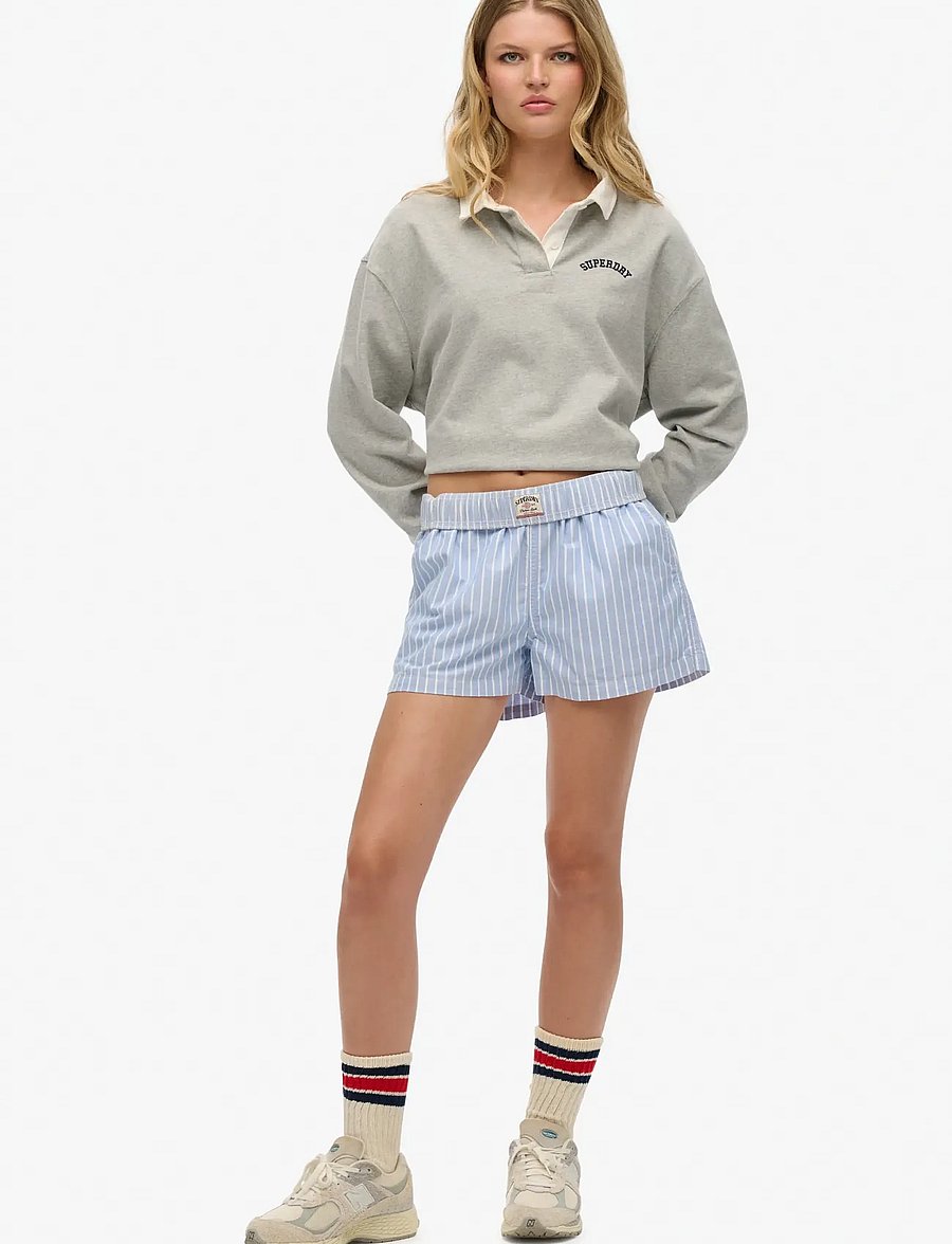 Superdry - COTTON STRIPE ELASTIC SHORT - casual shorts - broker blue stripe - 3