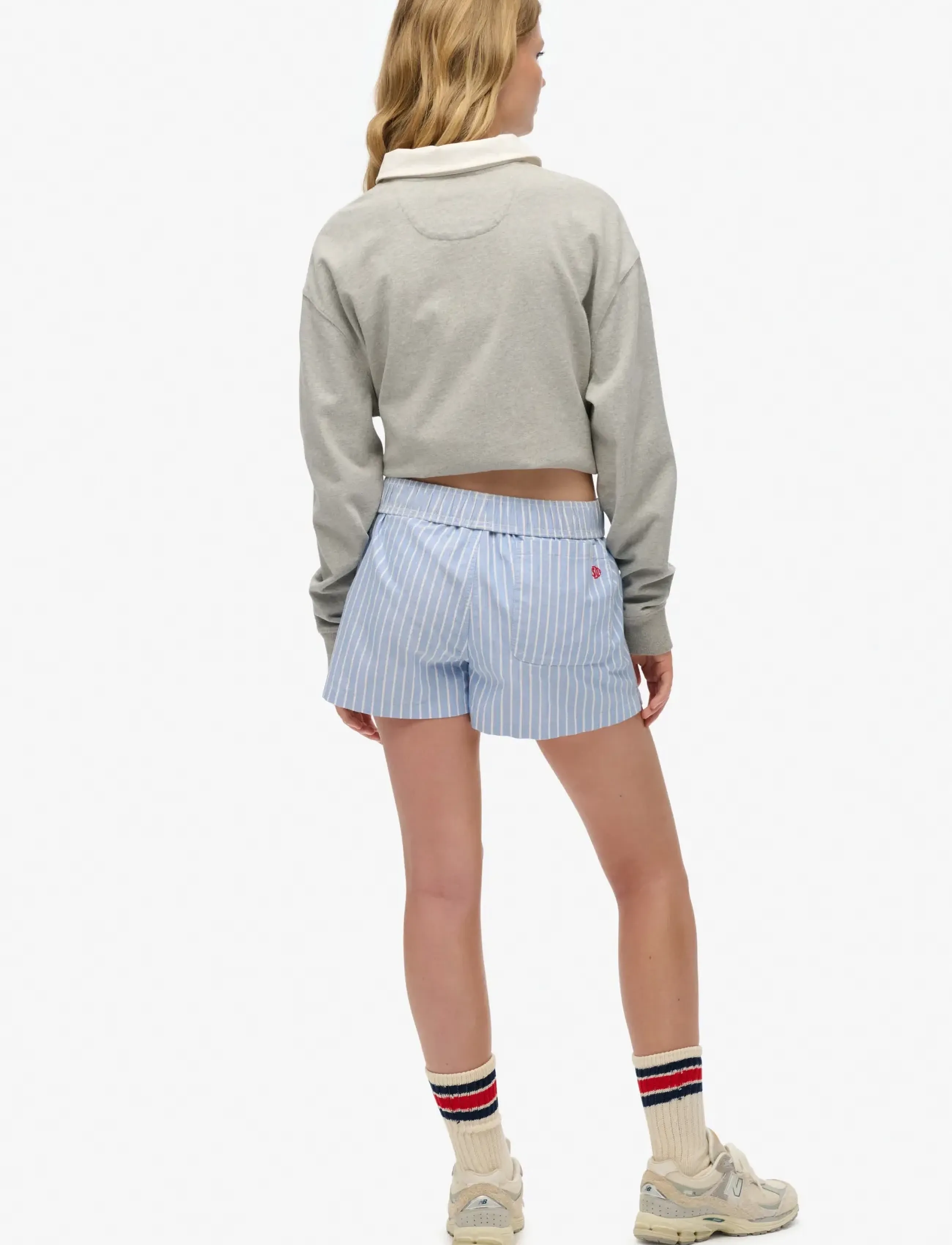 Superdry - COTTON STRIPE ELASTIC SHORT - die niedrigsten preise - broker blue stripe - 5