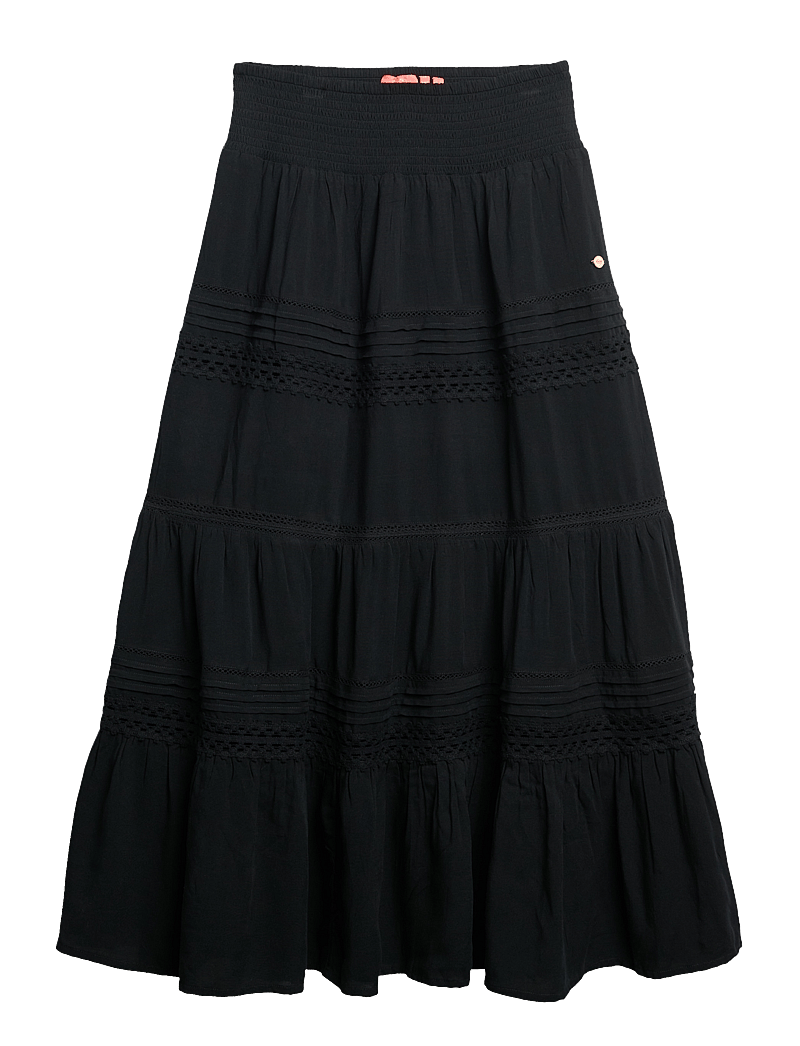 Superdry - IBIZA LACE MIX MAXI SKIRT - maxi röcke - black - 1