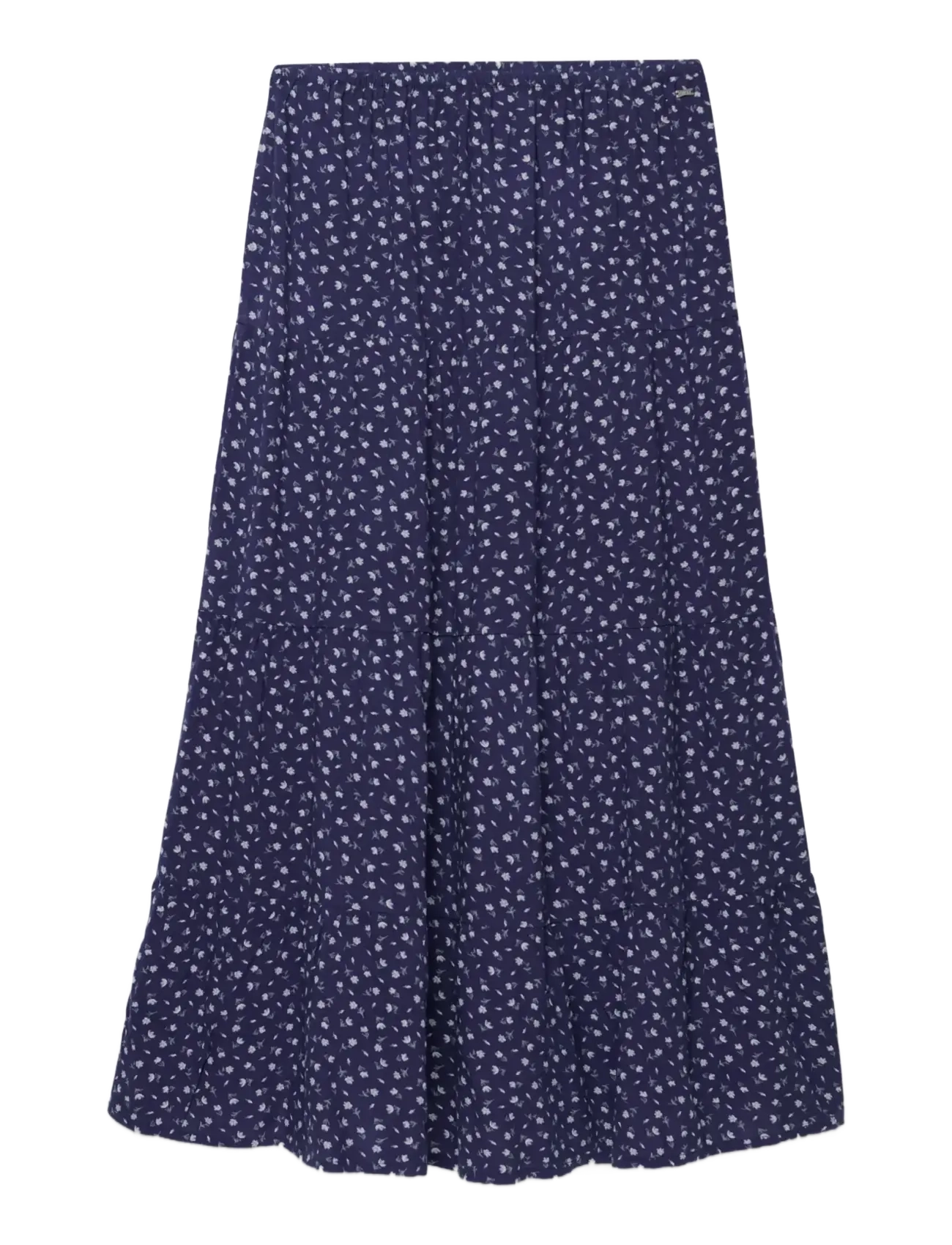 SUPERDRY Woven Tiered Maxi Rock Navy - 8 - Damen