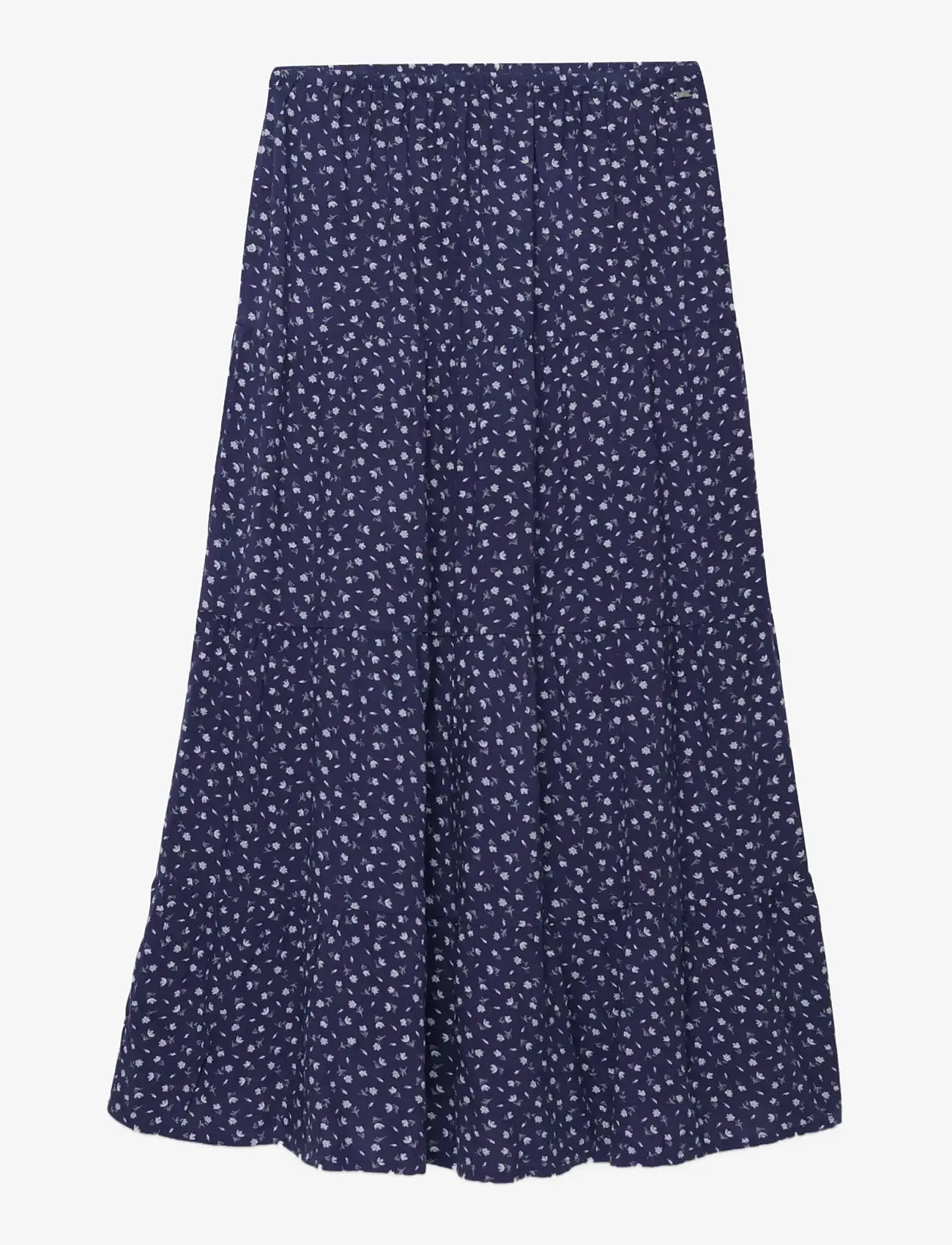 Superdry - WOVEN TIERED MAXI SKIRT - maxi nederdele - mariner navy ditsy floral - 1