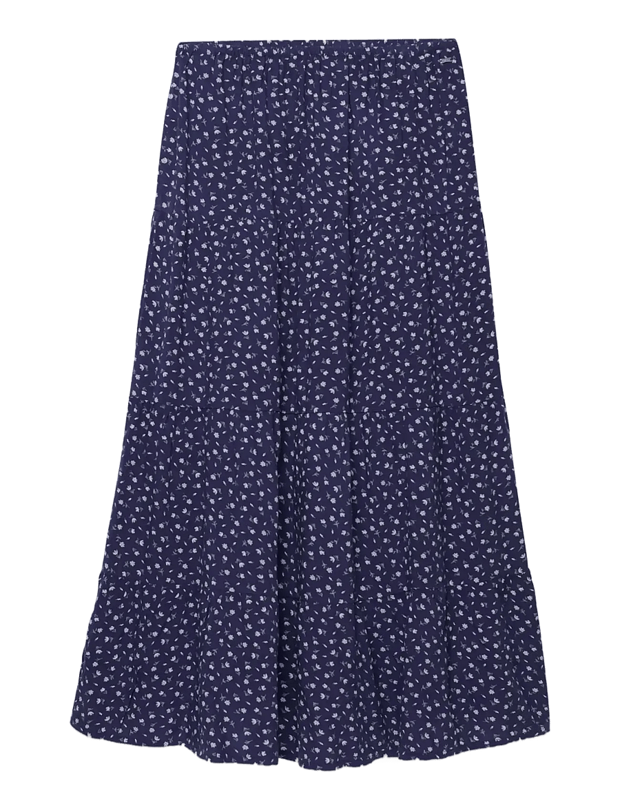Superdry - WOVEN TIERED MAXI SKIRT - maxi röcke - mariner navy ditsy floral - 1
