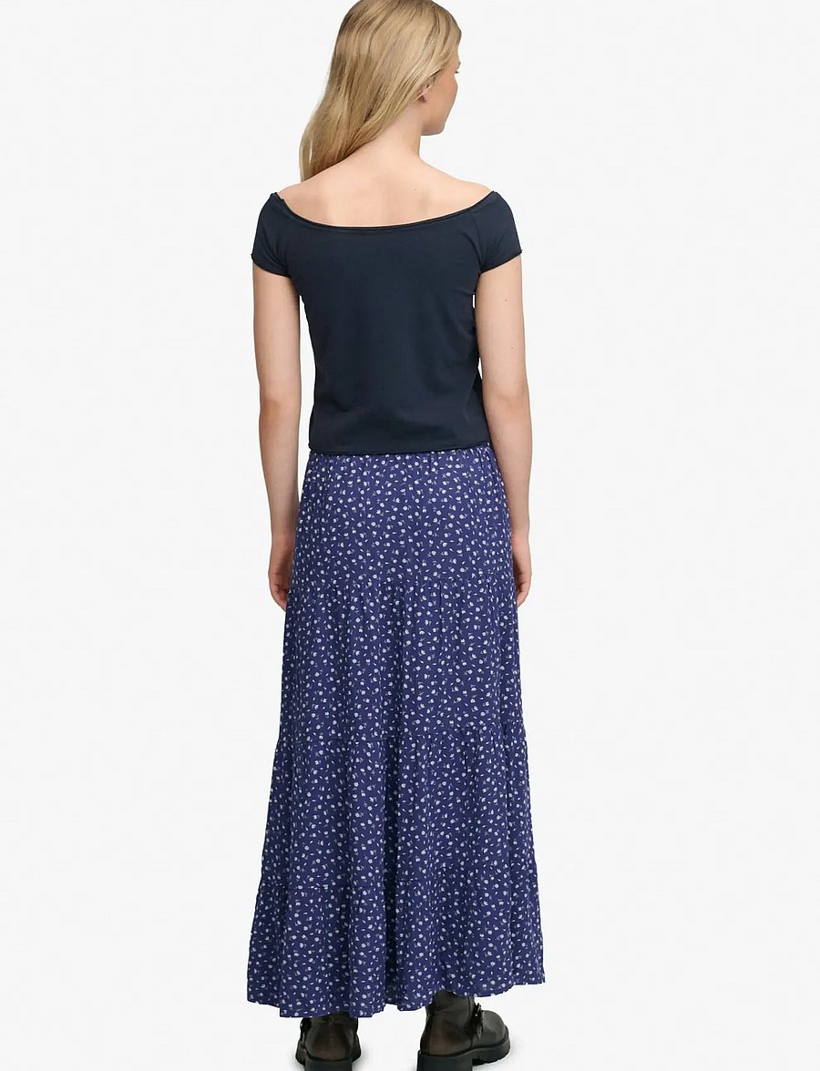 Superdry - WOVEN TIERED MAXI SKIRT - maxi röcke - mariner navy ditsy floral - 4