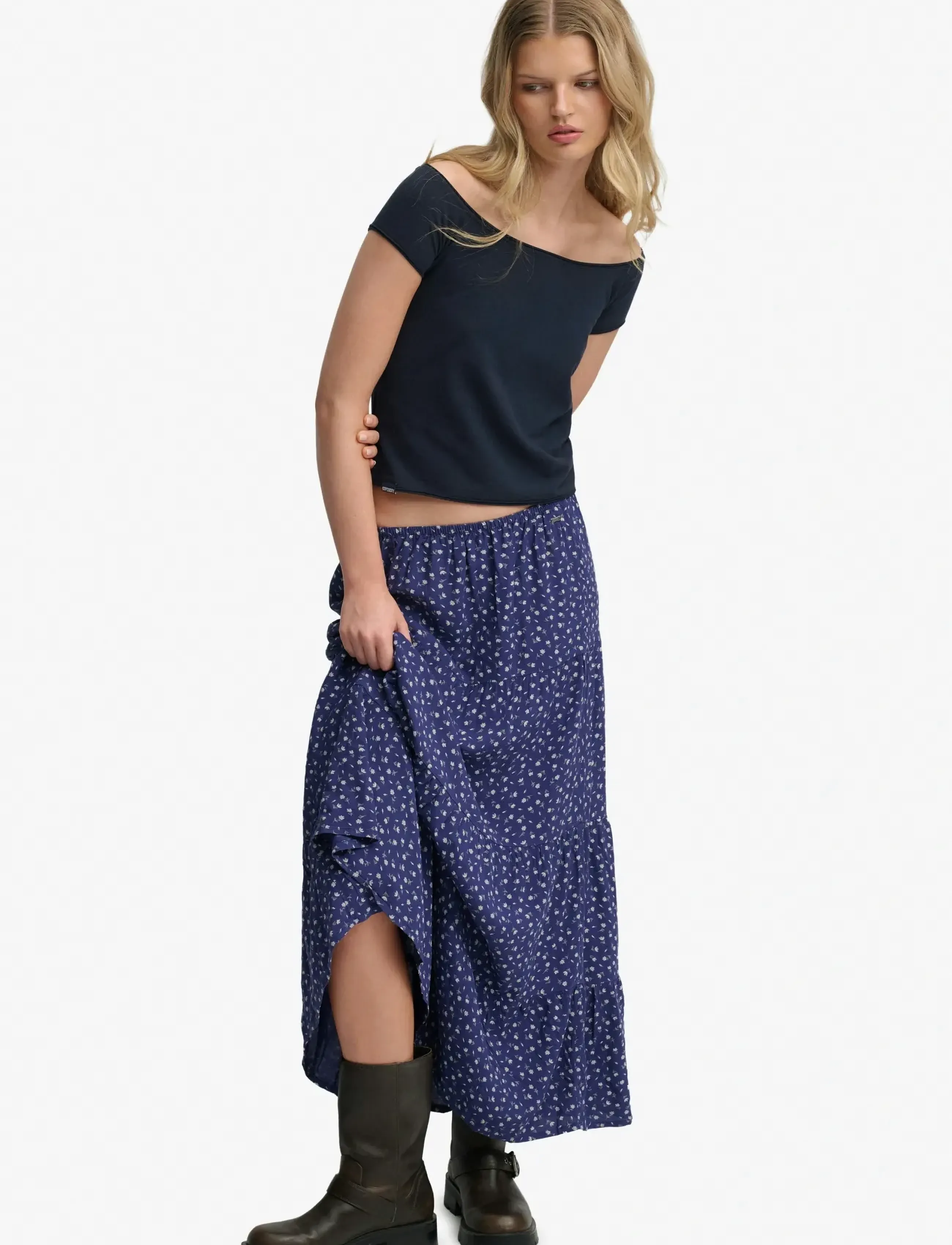 Superdry Woven Tiered Maxi Skirt kjolar dam – bild 6