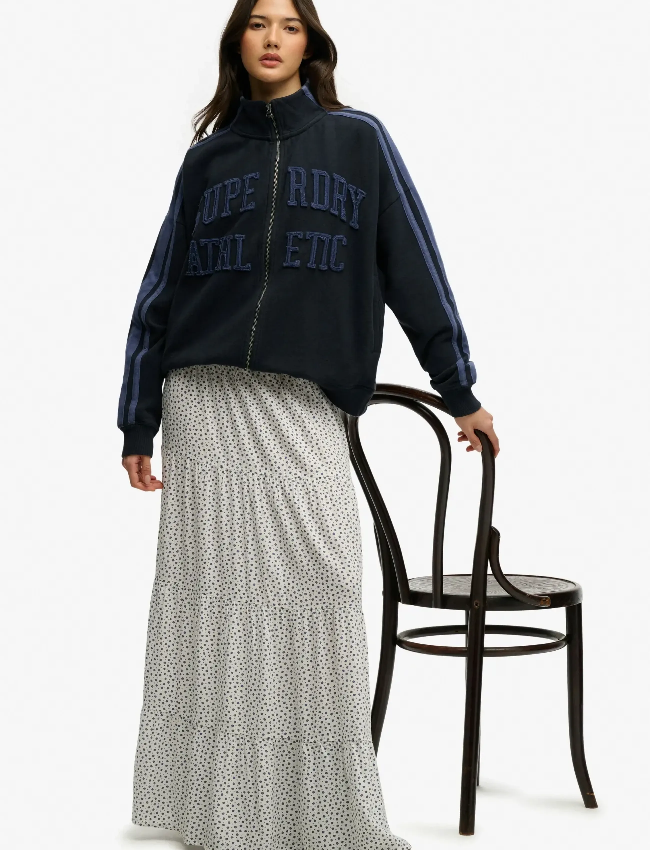 Superdry - WOVEN TIERED MAXI SKIRT - maxi nederdele - off white ditsy hearts - 5